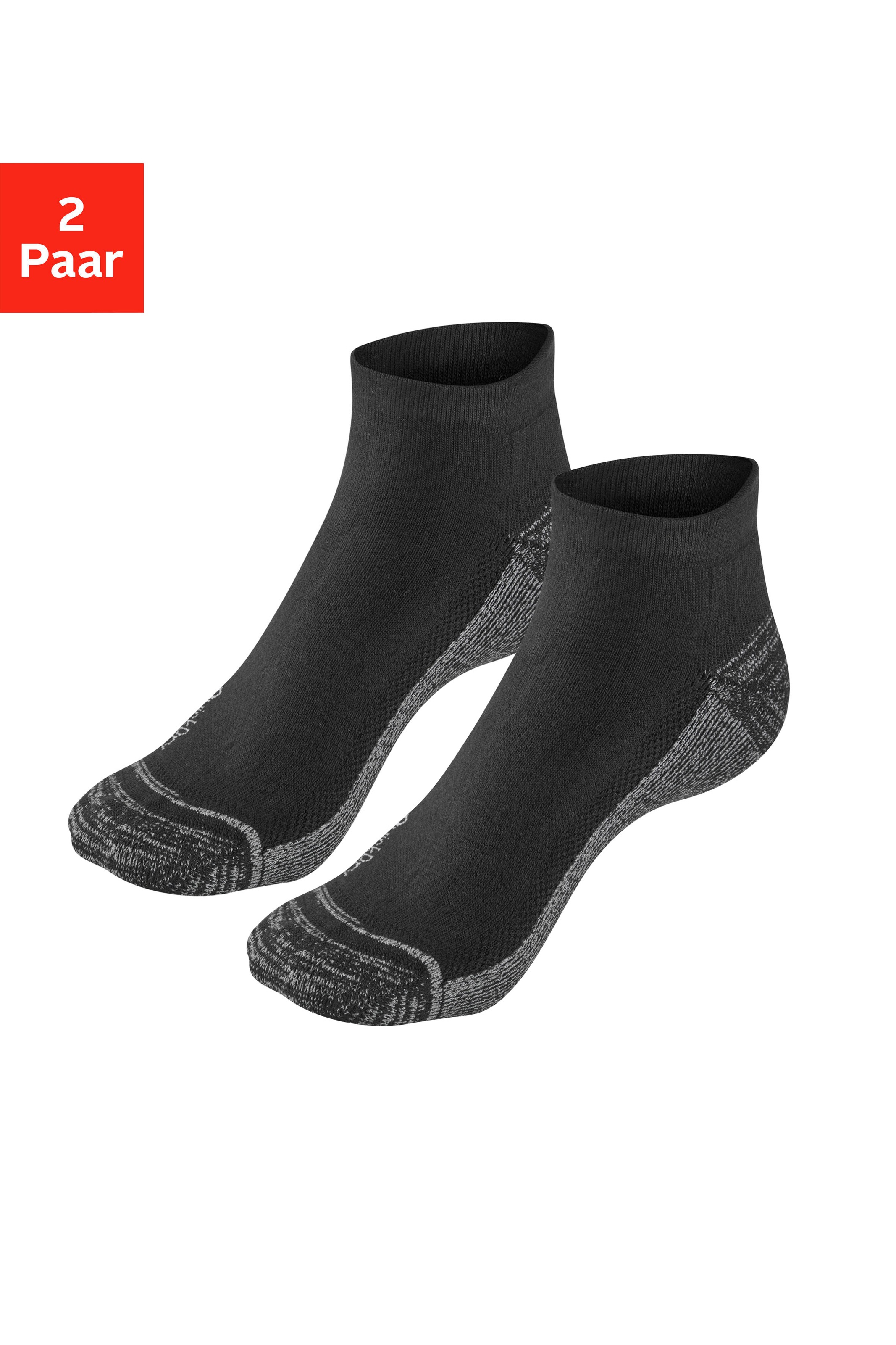 H.I.S Kurzsocken Packung, 2 Paar tlg. Gepolsterte Golfsocken schnelltrocknend 2x schwarz 43/46 43/46 sportliche Kurzsocken ideal für den Golfsport