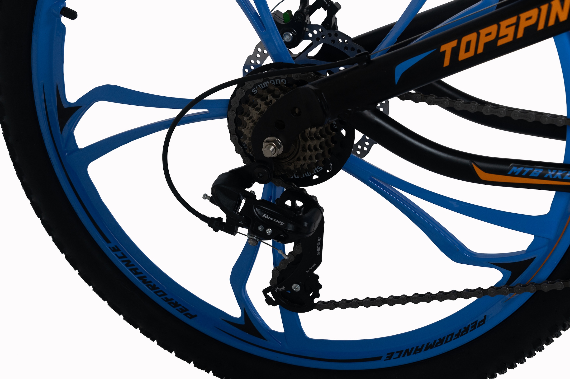 WYLD Mountainbike »WYLD Mountainbike Fully 26'' Topspin schwarz-blau« 21 Gang Shimano Tourney Schaltwerk Kettenschaltung