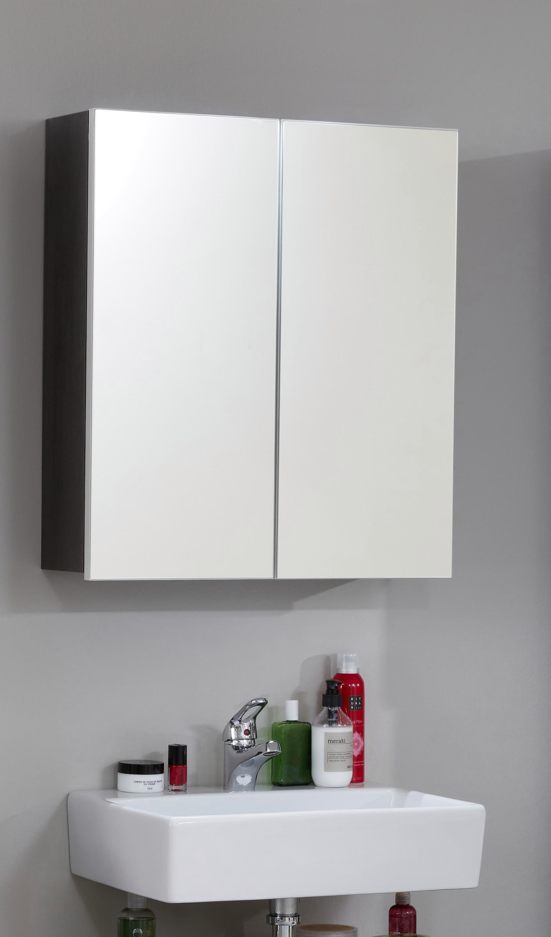 INOSIGN Spiegelschrank »Sovana«, Badschrank wahlweise mit oder ohne Beleuchtung - (B/T/H) 60/18/67 cm
