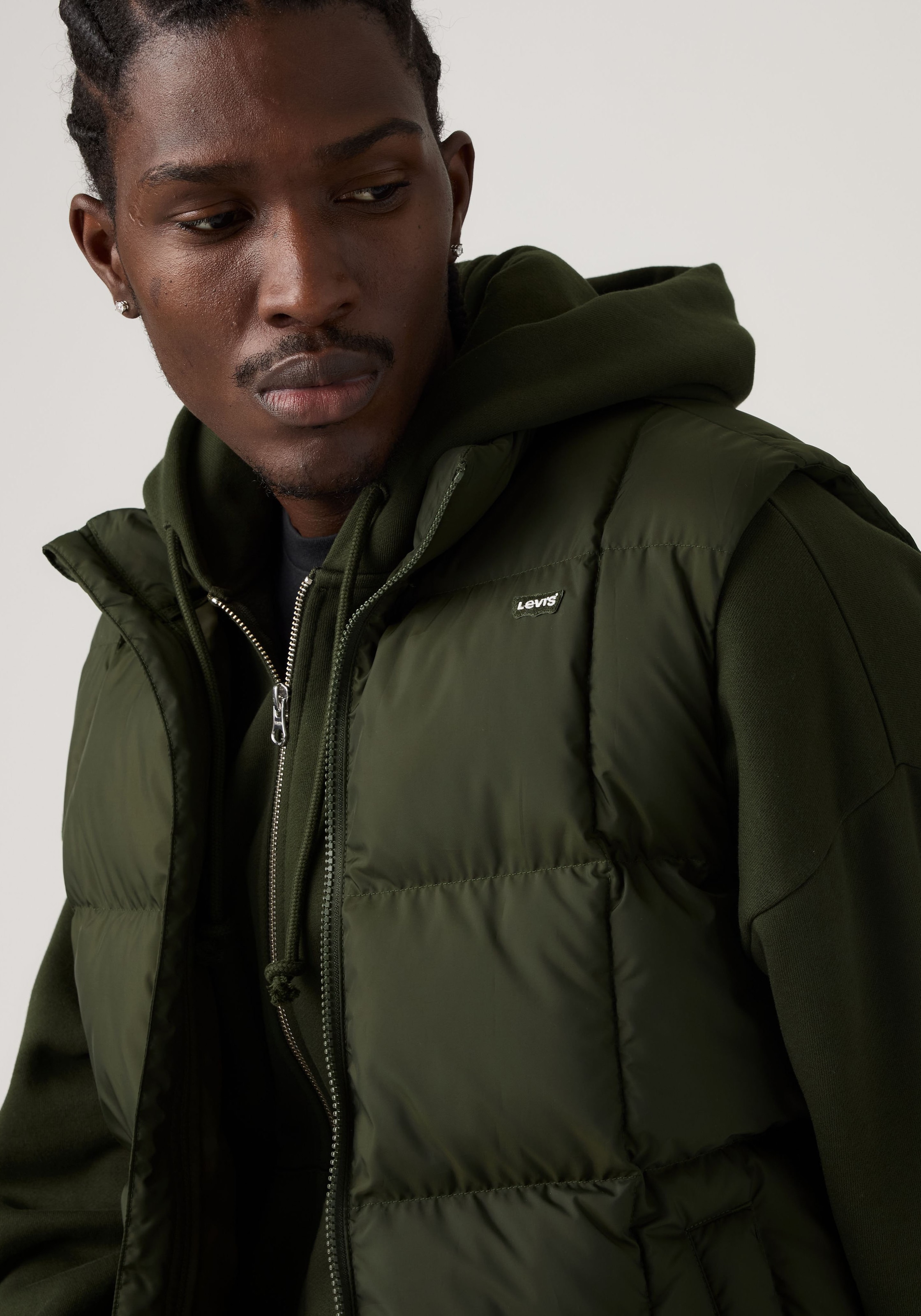 Levi's® Steppweste »PIEDMONT VEST« Hoher Stehkragen, durchgehender Reißverschluss