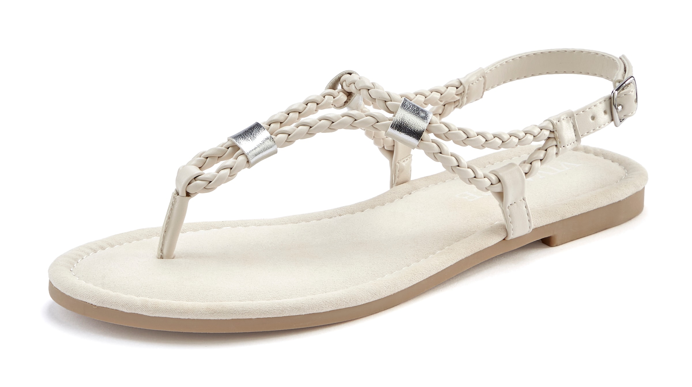 Vivance Sandale »Sommerschuh«  Zehentrenner, Sommerschuh, Sandalette mit raffinierten Riemchen