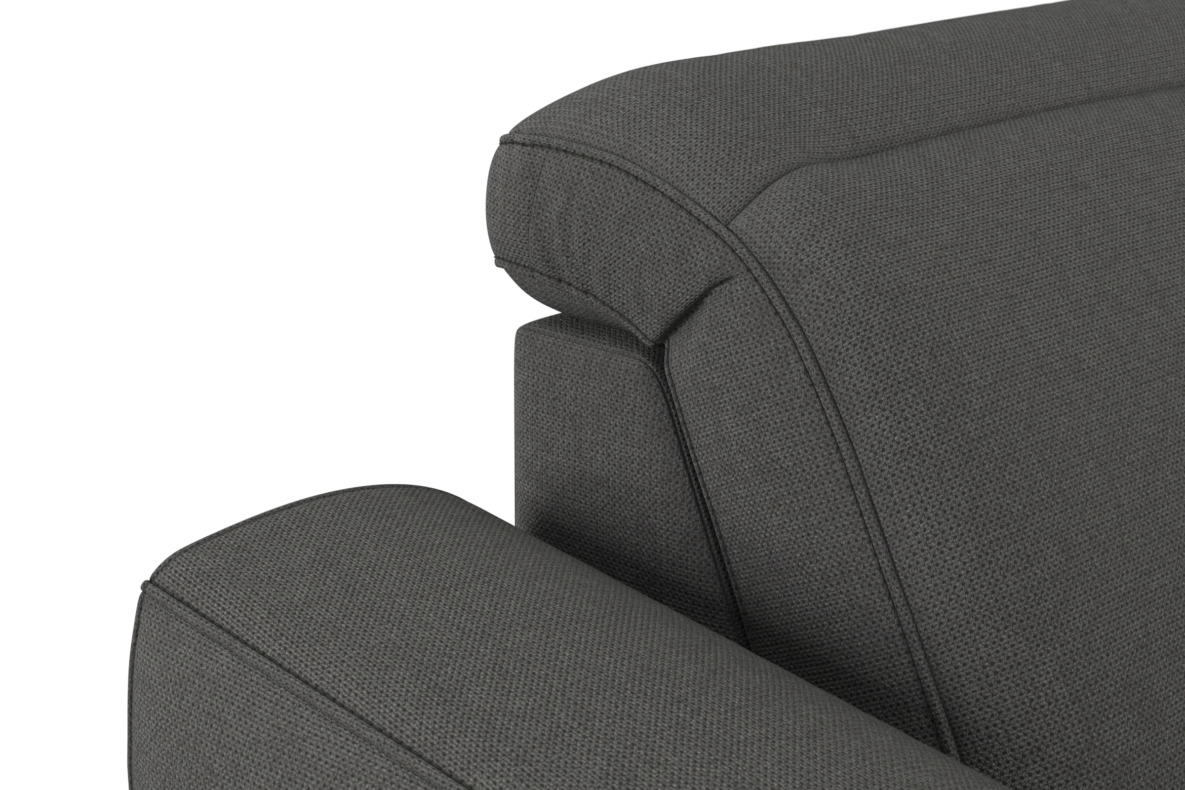 sit&more Ecksofa »Dundee L-Form«, mit Federkern und Edelstahlfüßen, wahlweise mit Kopfteilverstellung