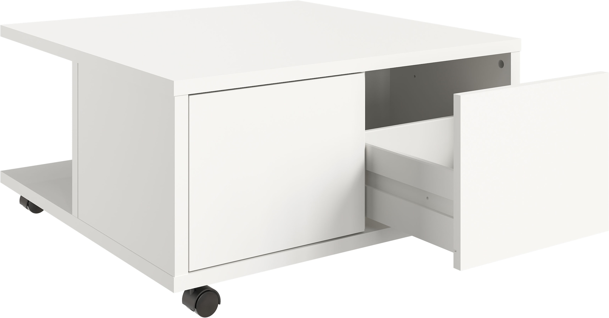 FMD Couchtisch »Twin«, mit Schubladen, bietet Stauraum, mit Rollen, Breite: 70 cm