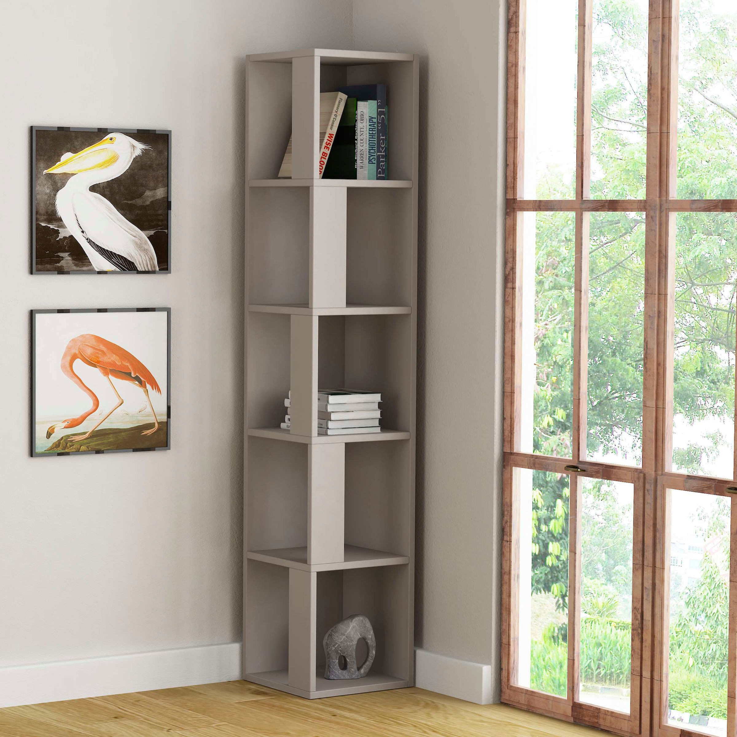 Decortie Bücherregal »Piano Bücherregal«, (Packung), Leichte Montage, Lagerung, Platzsparend
