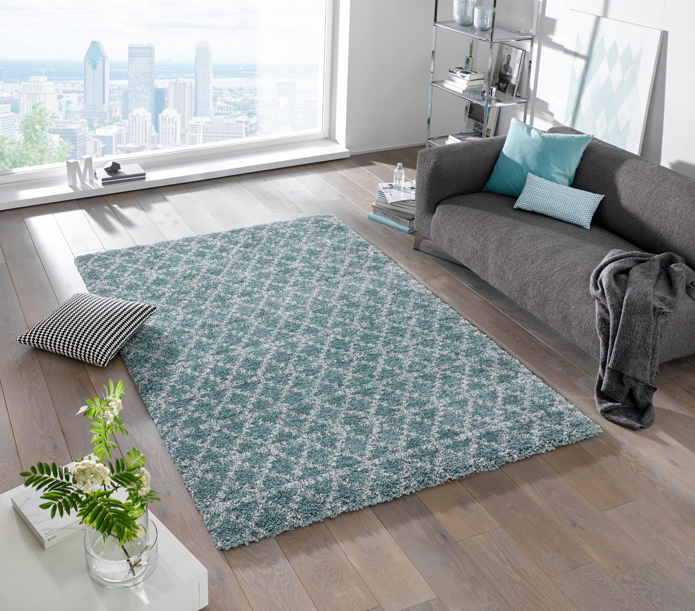 HANSE Home Hochflor-Teppich »Cameo«, rechteckig, 35 mm Höhe, Grafisches Design, weicher, dichter Flor, robust, pflegeleicht