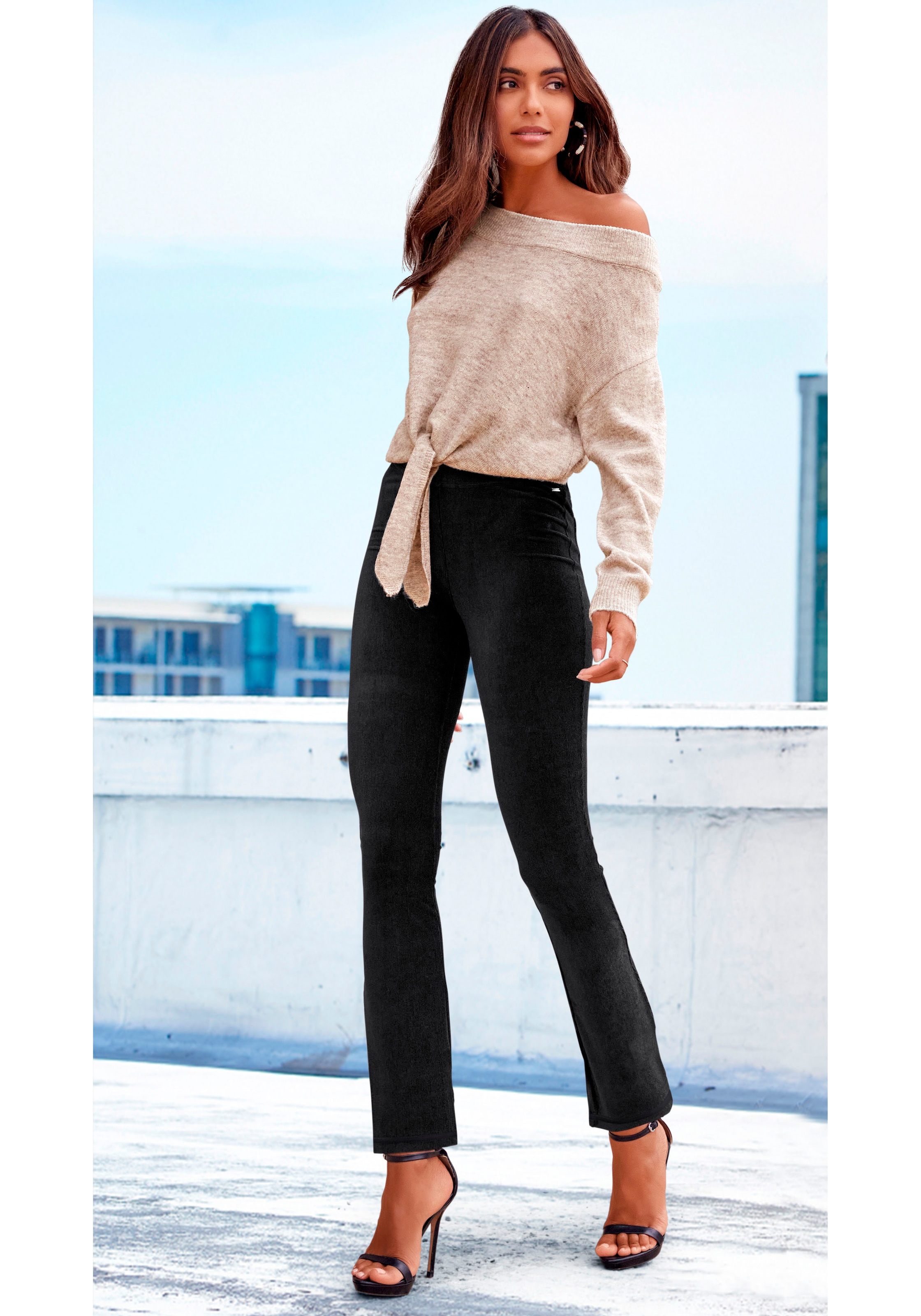 LASCANA Jazzpants, aus weichem Material in Cord-Optik, Loungewear