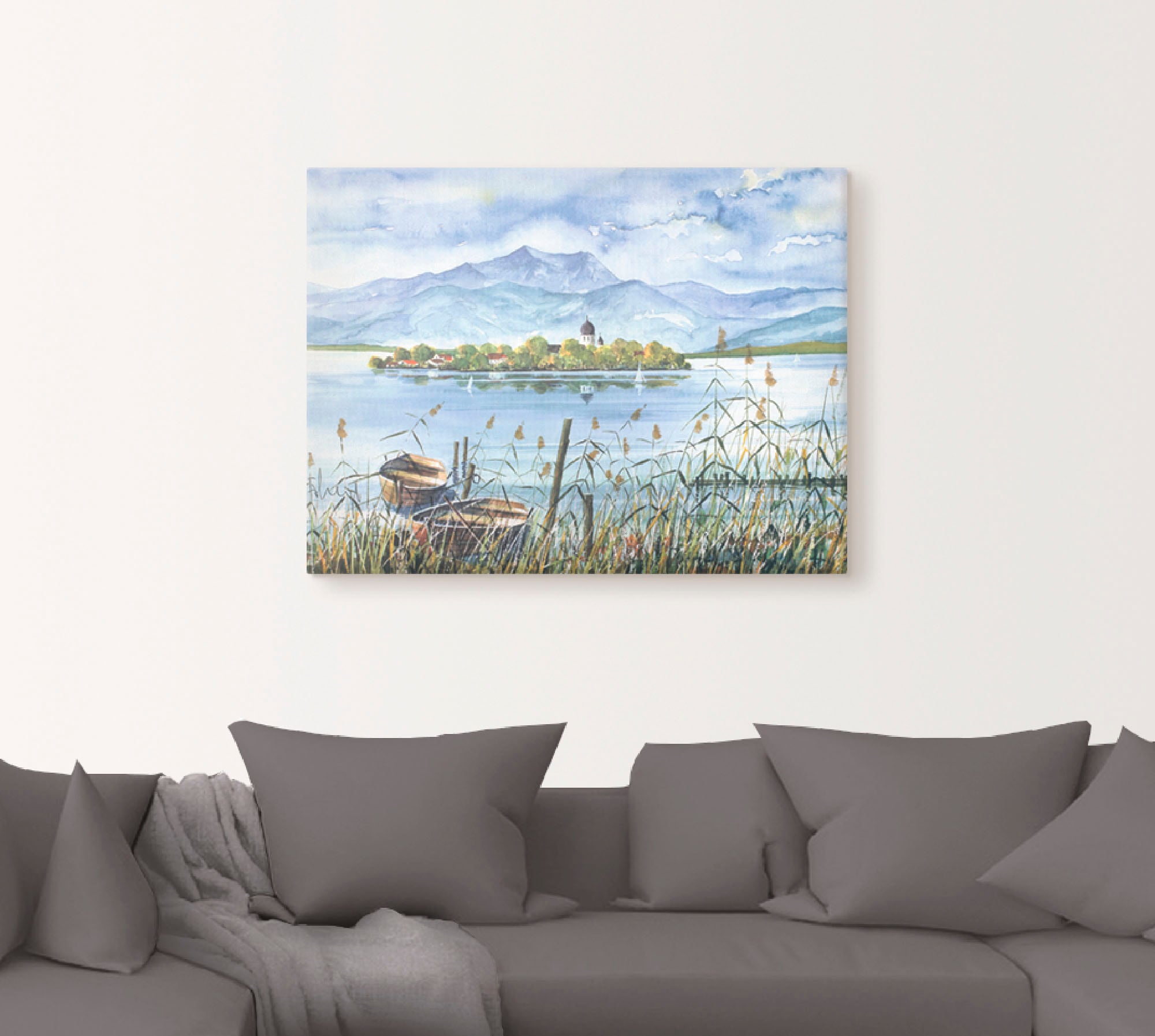 Artland Wandbild »Seeblick Herreninsel«, Gewässer, (1 St.), als Leinwandbild, Poster in verschied. Größen