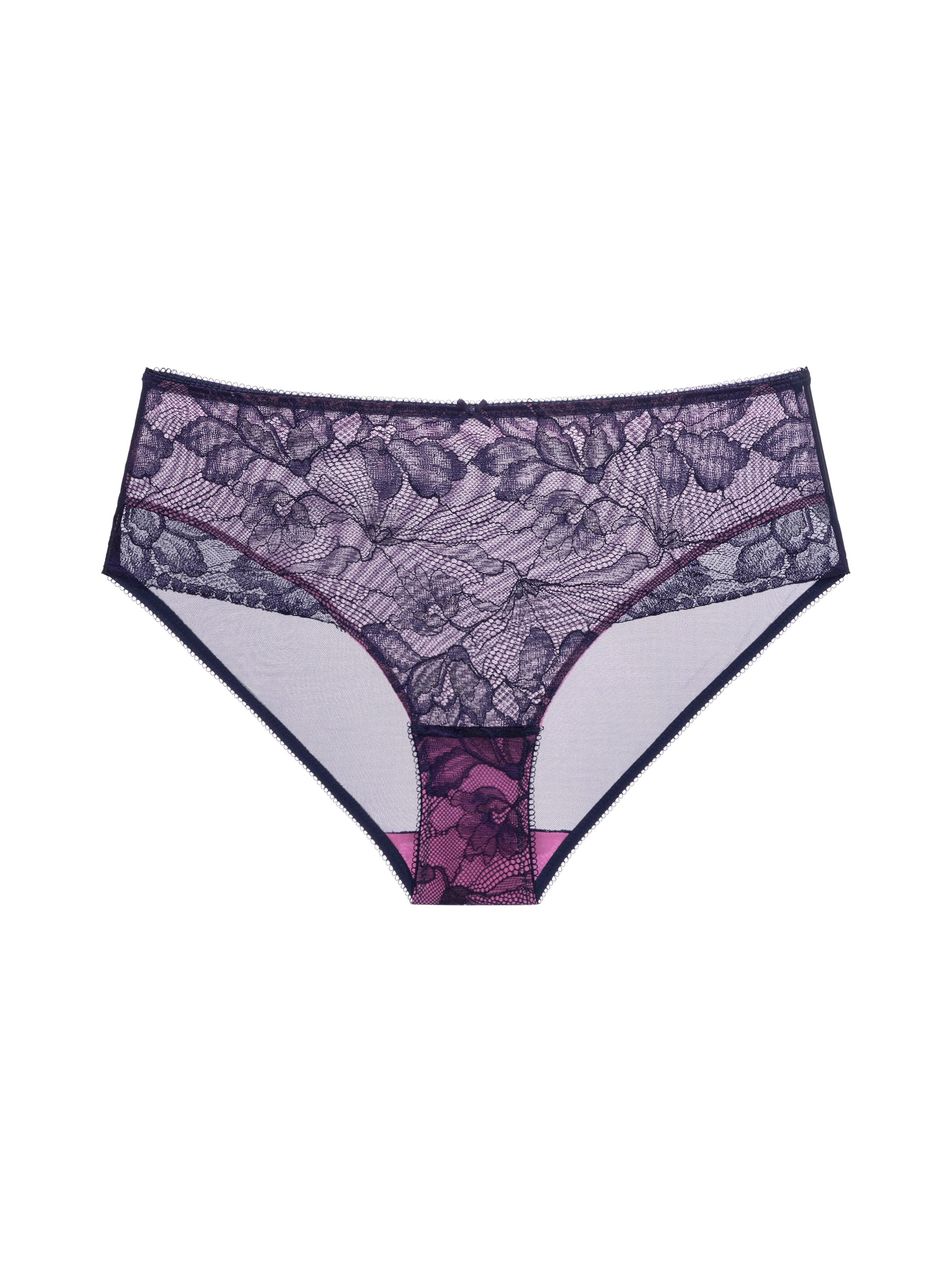 Dorina Slip »Perfect Lace« Damen-Slip, florale Spitze, Mesh-Rückseite, Picot-Besatz