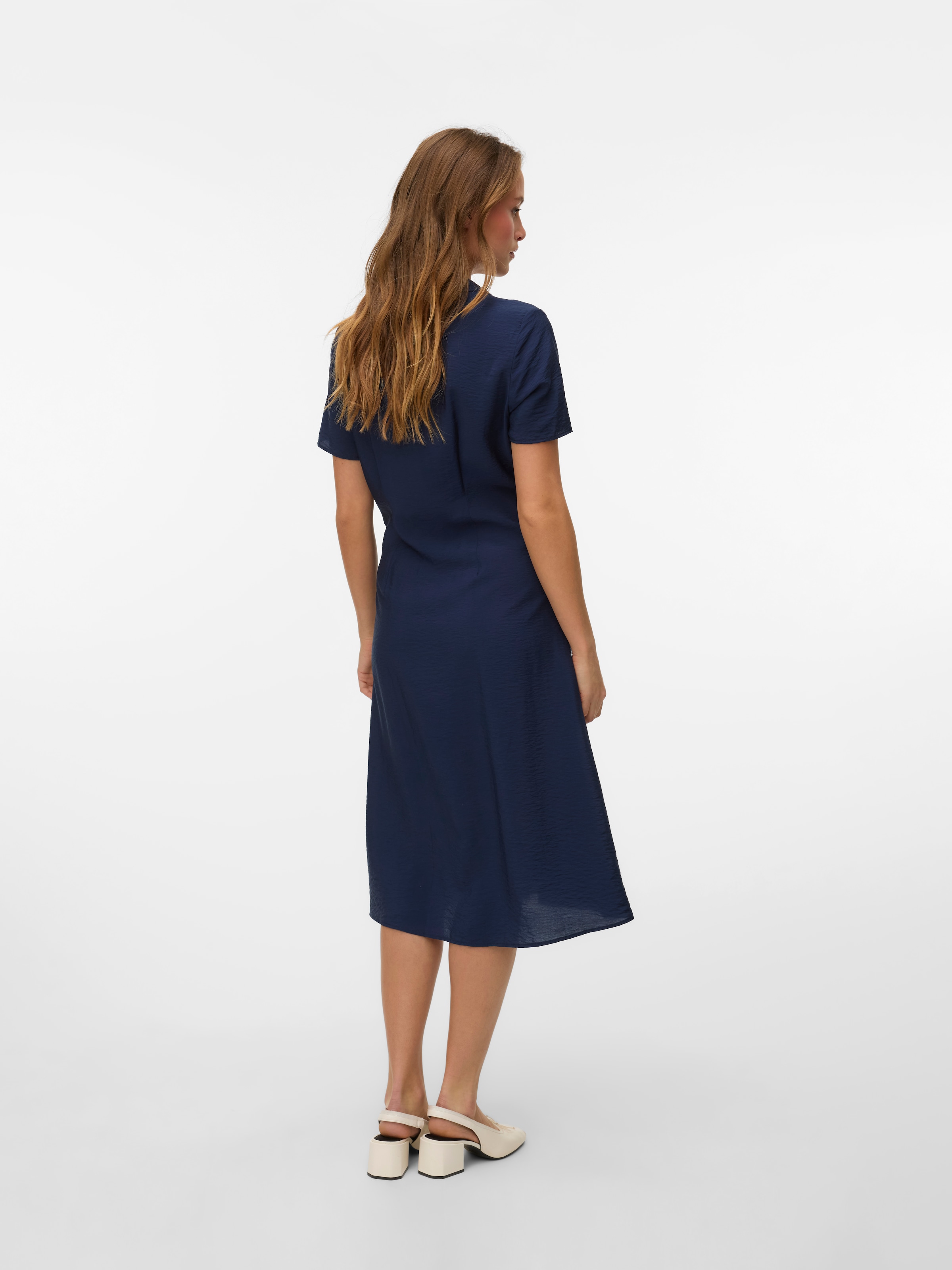 Vero Moda Blusenkleid »VMJOSIE S/S CALF SHIRT DRESS WVN GA« Viskosemischung, regular fit