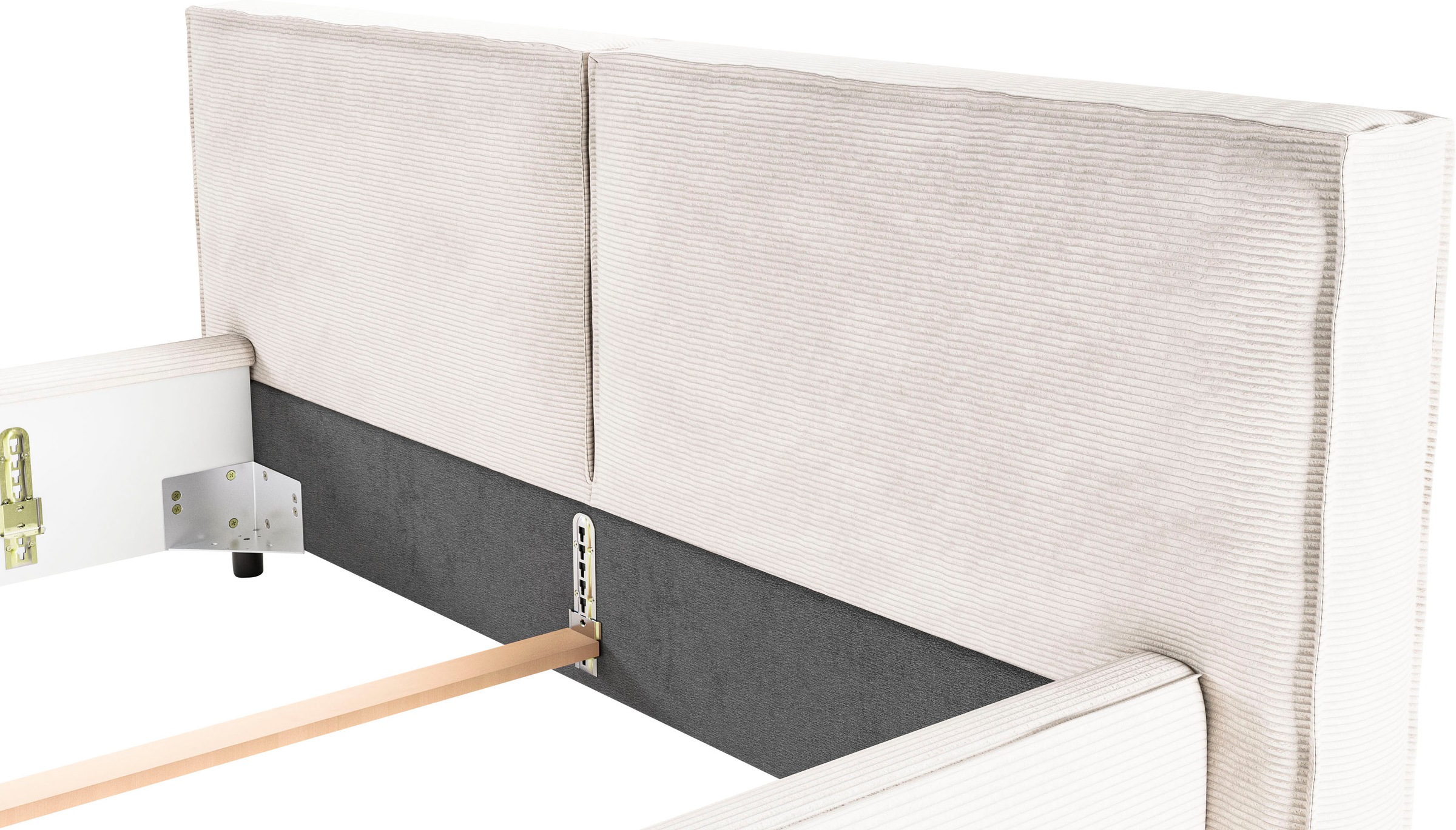 INOSIGN Polsterbett »Adrina mit Biesenoptik, Feincord und Luxus-Microfaser«, bis 280kg, auch in Überlänge 220 cm, 4 Breiten bis 200cm