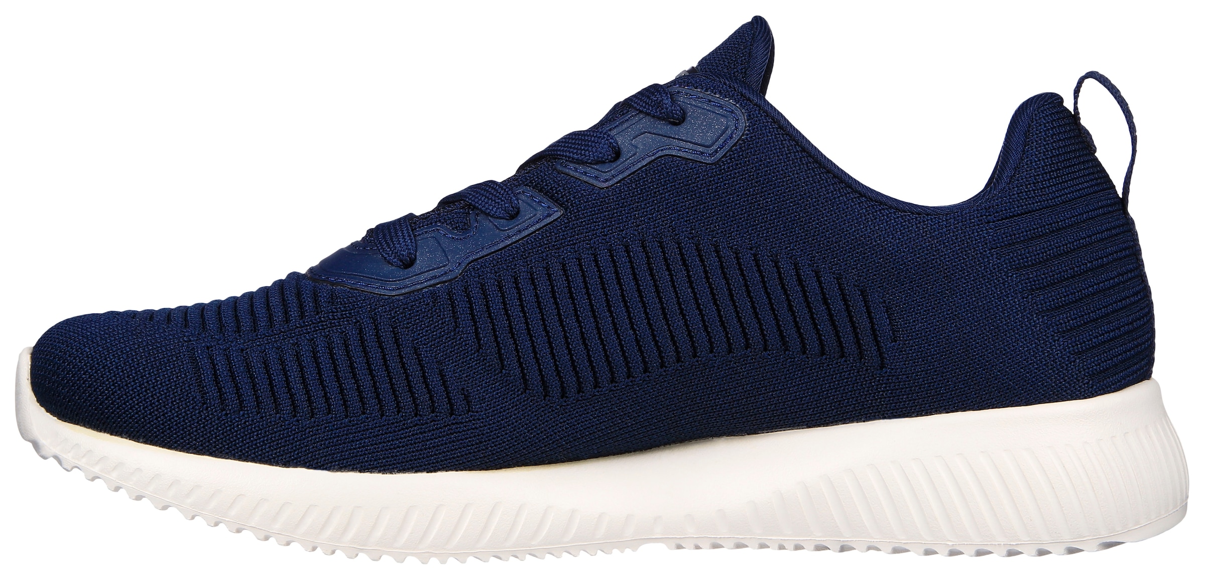 Skechers Sneaker »BOBS SQUAD - TOUGH TALK«, Schnürschuh, Freizeitschuh, Trainingsschuh in Strick-Optik