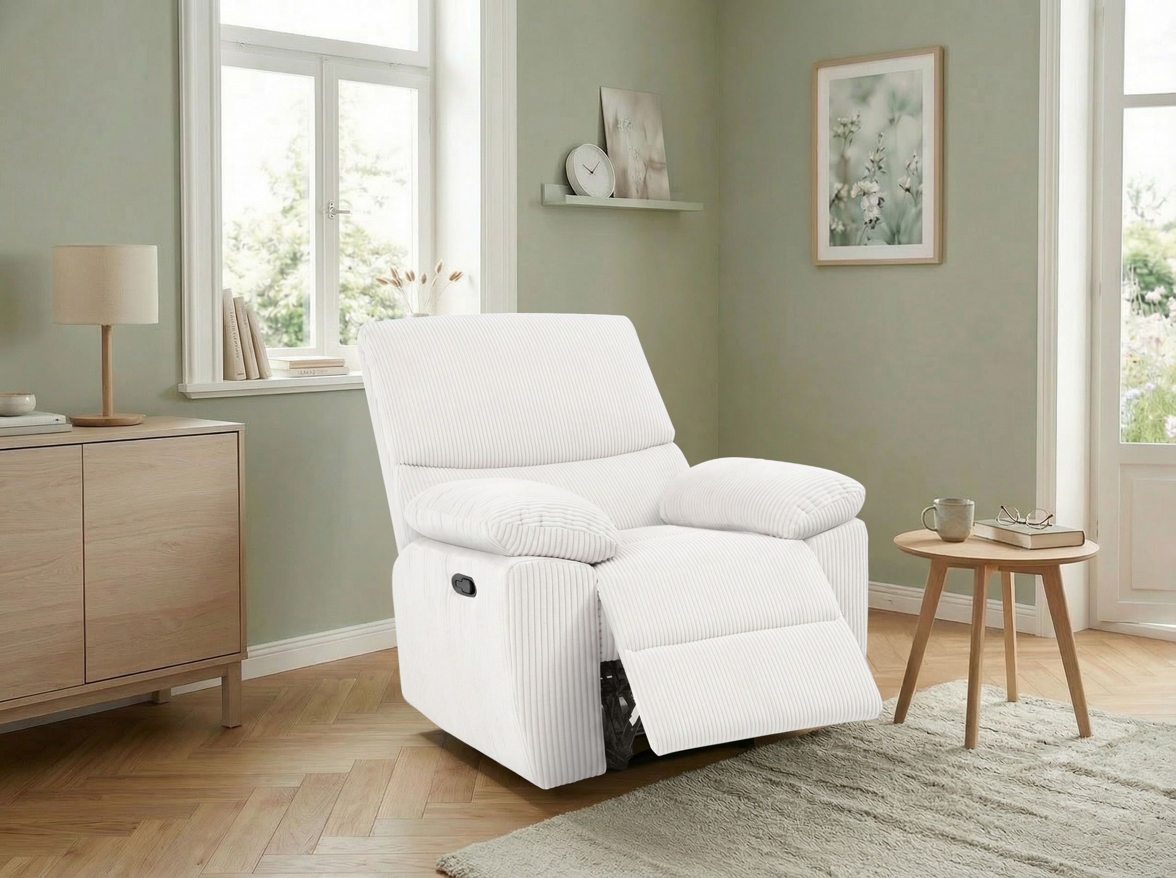 Home affaire Relaxsessel »LANNOY, TV-Sessel, elektr. o. manuelle Relaxfunktion, USB A/C,« Sessel mit Liegefunktion 105°-150°, Federkernpolsterung
