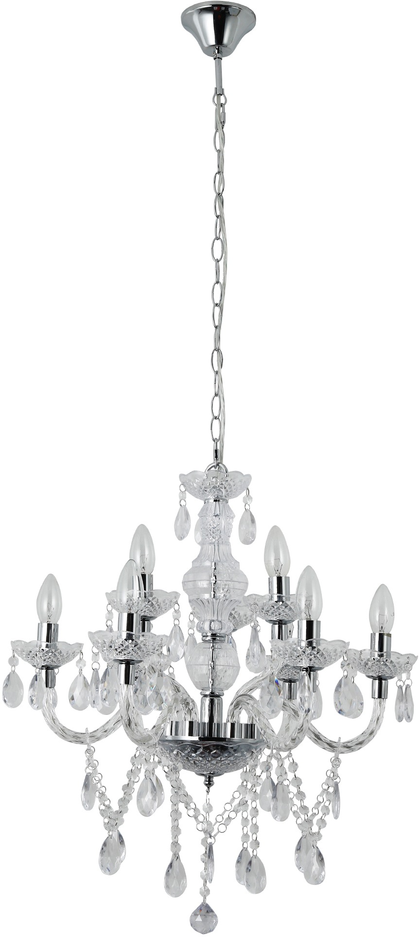 SalesFever Kronleuchter »Matteo« E14 9 Flammen aus Acryl-Glas günstig online kaufen