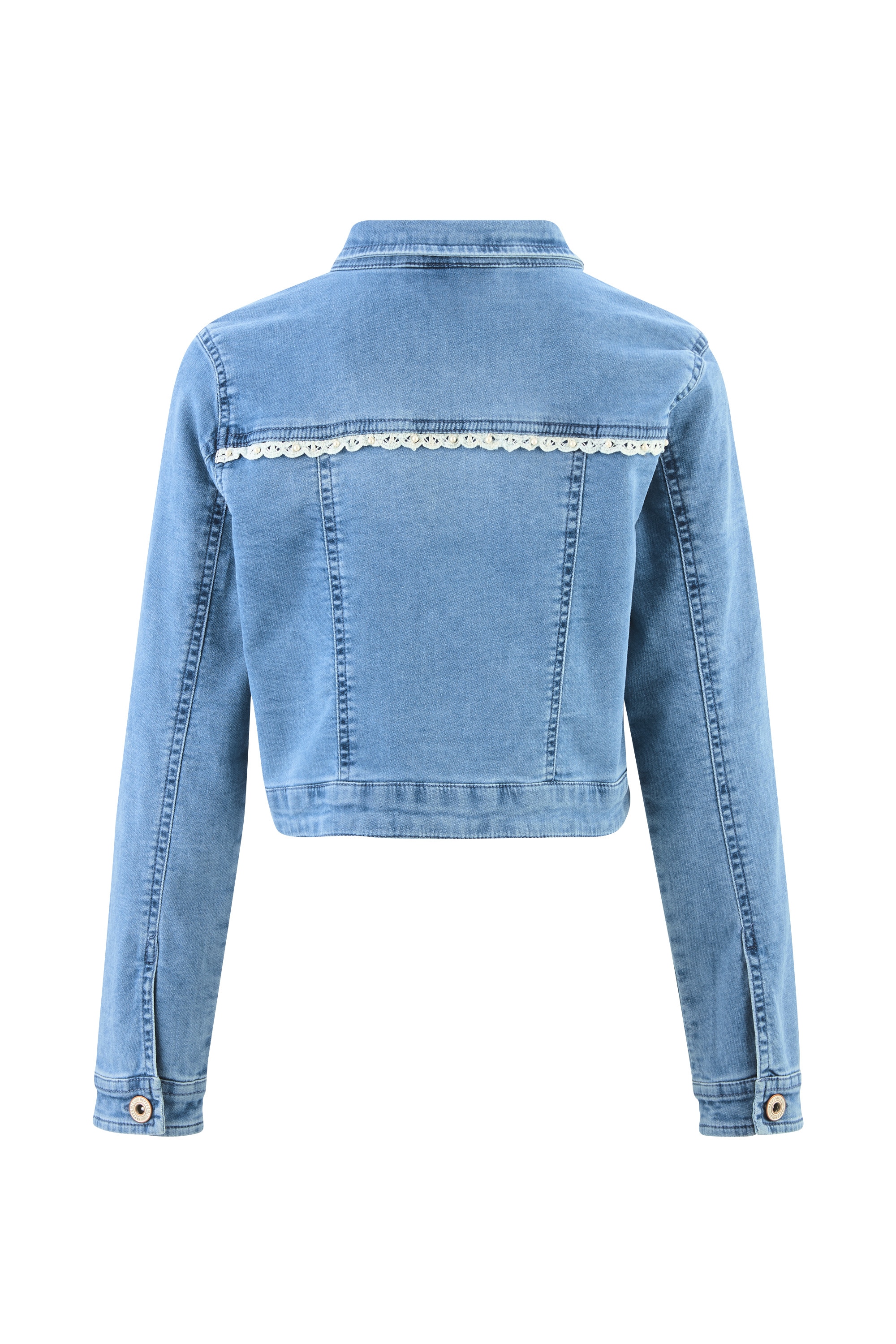 happy girls Jeansjacke ohne Kapuze mit tollem Spitzendetail