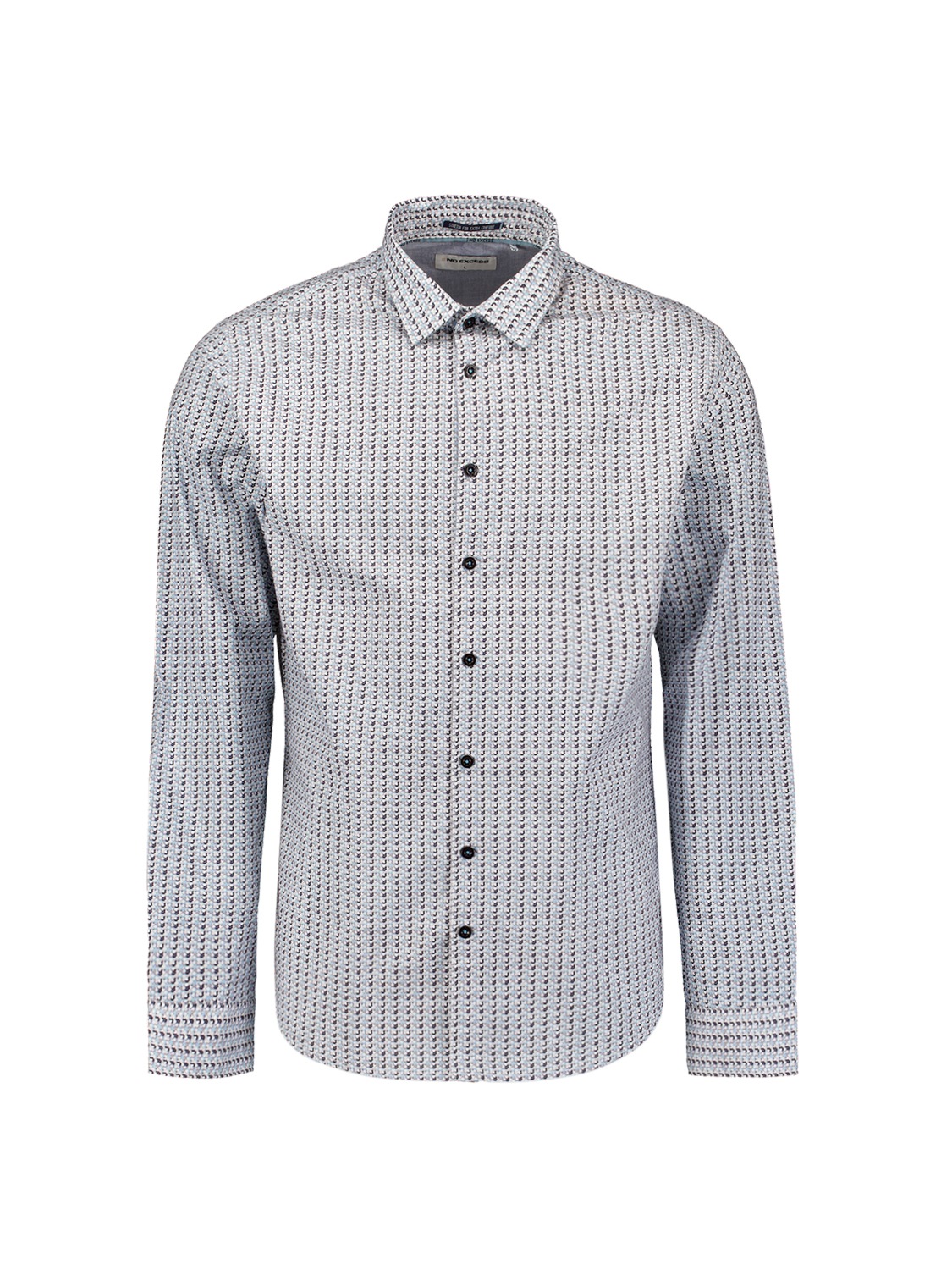 NO EXCESS Langarmhemd »No Excess Bedrucktes hemd«