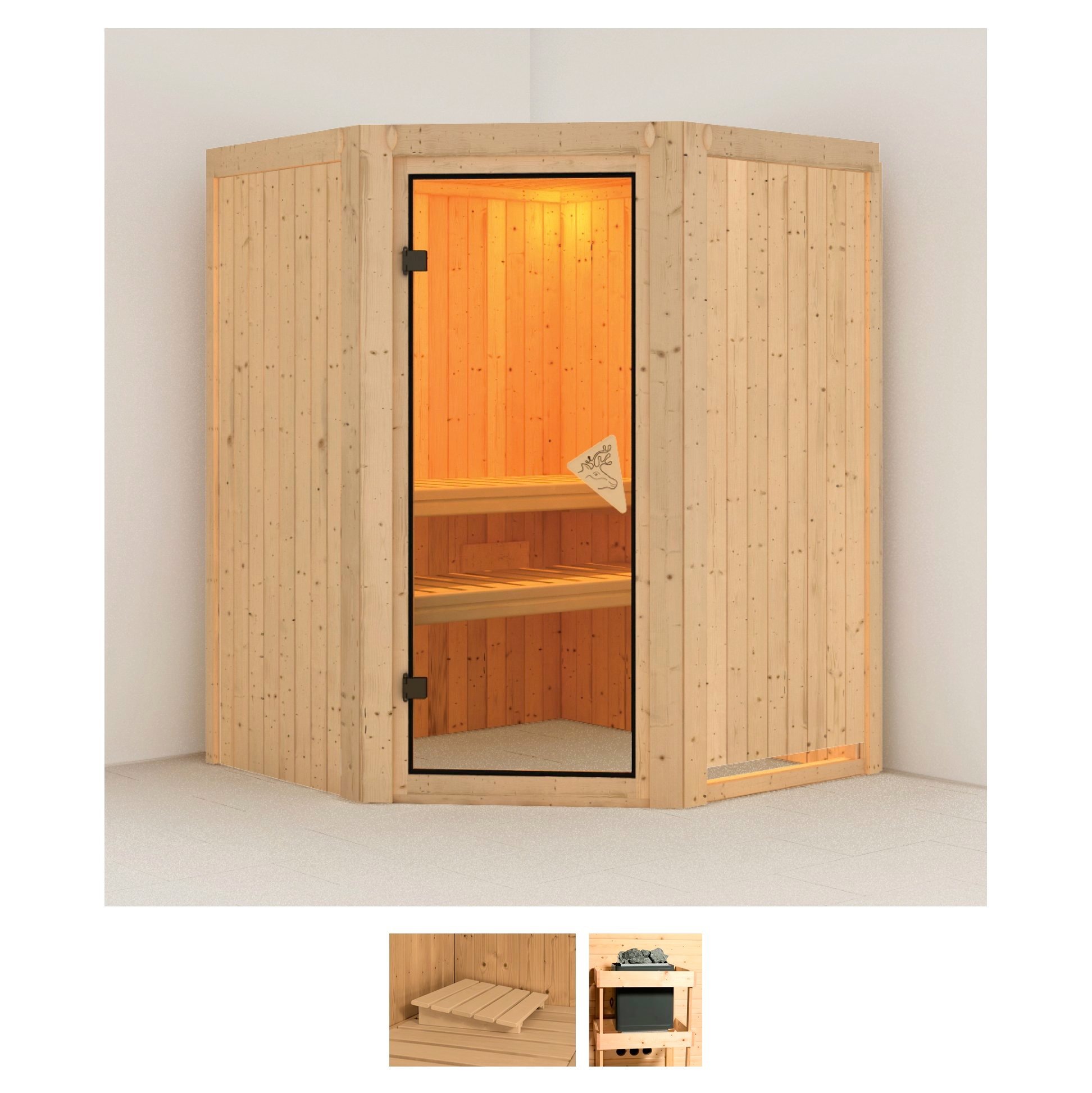 Karibu Sauna »Larin« Set, ohne Ofen günstig online kaufen