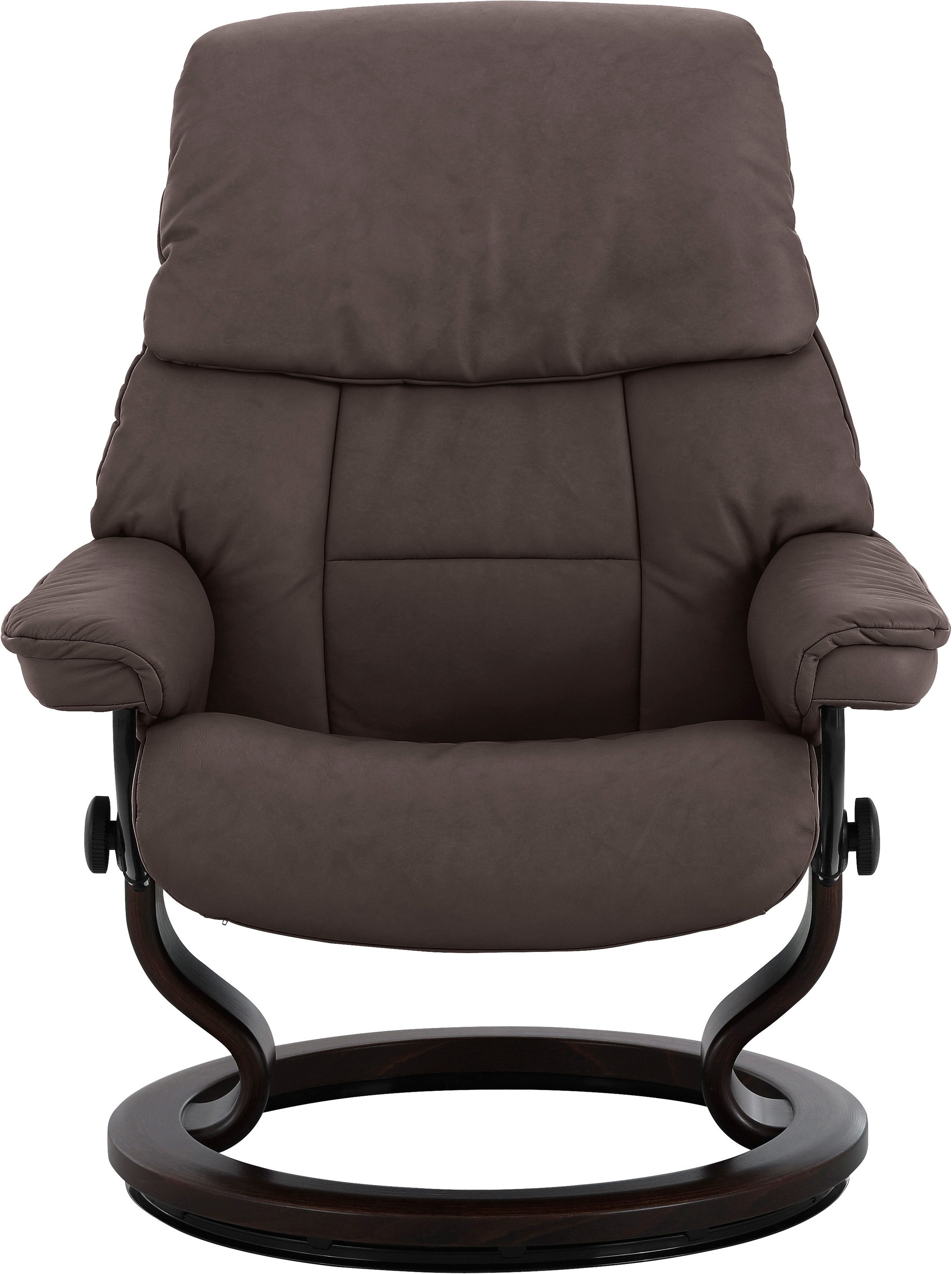 Stressless® Relaxsessel »Ruby«, (Set, Relaxsessel mit Hocker), mit Classic Base, Größe M, Gestell Eiche, Wenge, Braun & Schwarz