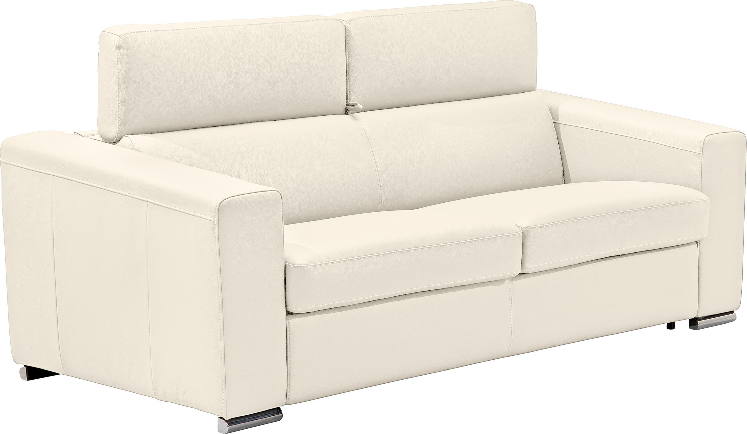 Egoitaliano Schlafsofa »Cabiria, Design und super Sitz- und Liegekomfort«, Sofa inkl. Schlaffunktion, Kopfteile verstellbar, mit Metallfüßen
