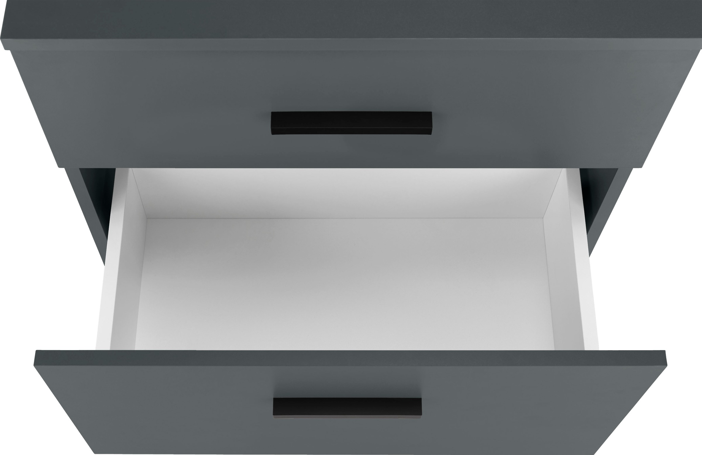 INOSIGN Waschbeckenunterschrank »Skara«, mit Klappe und Schubkasten, schwarze Griffe, Breite 60 cm, Höhe 55 cm