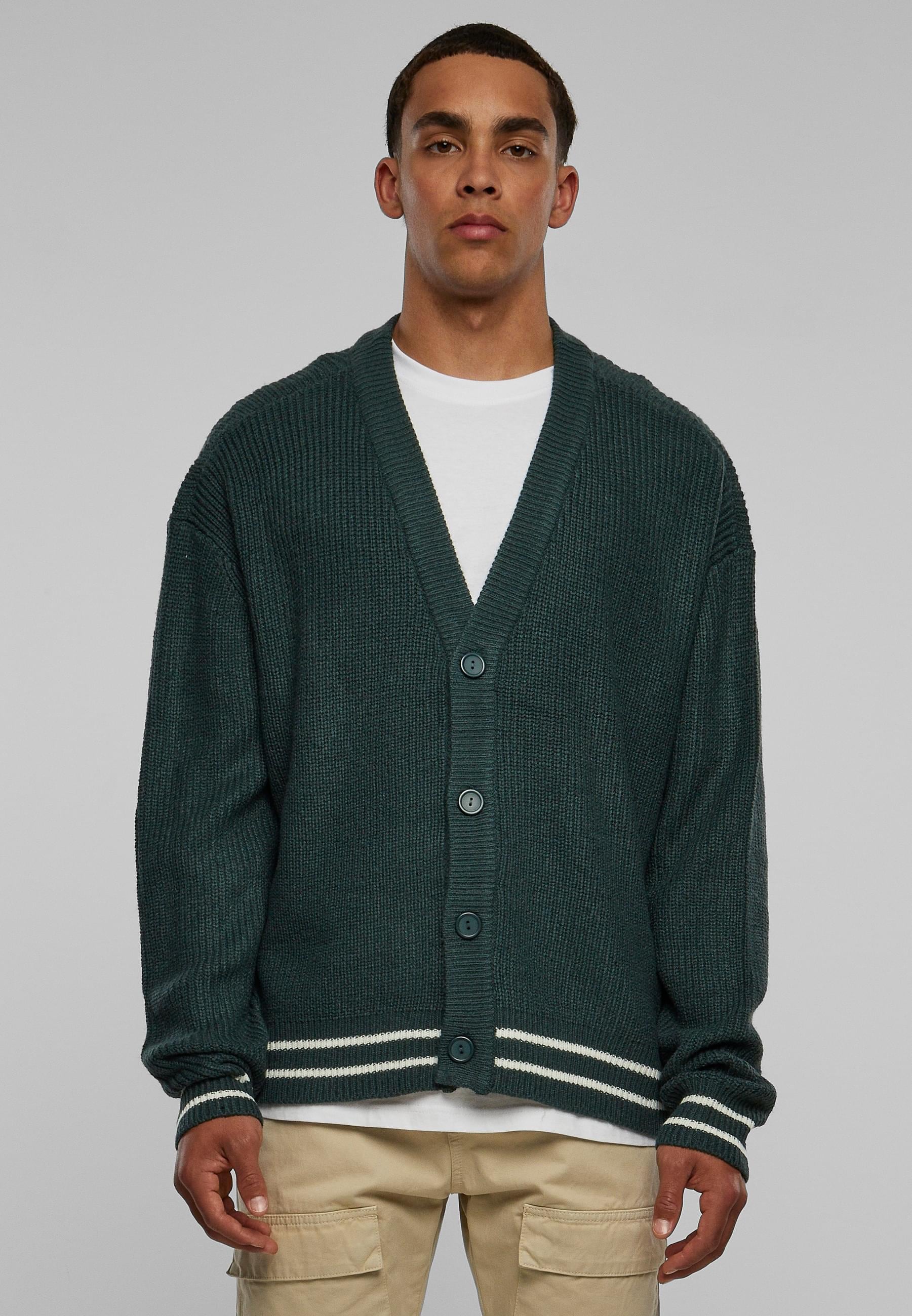 URBAN CLASSICS Strickjacke »Urban Classics Herren Sporty Boxy Cardigan« 1 Stk.