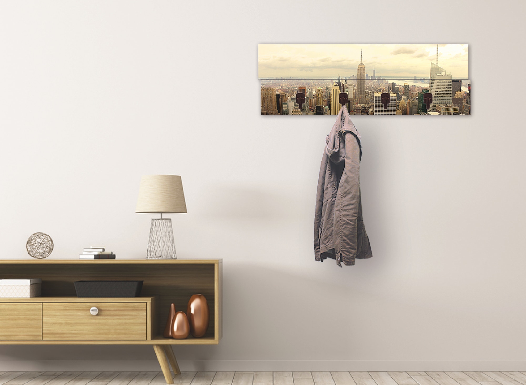 Artland Garderobenleiste »Skyline Manhattan - New York«, teilmontiert günstig online kaufen