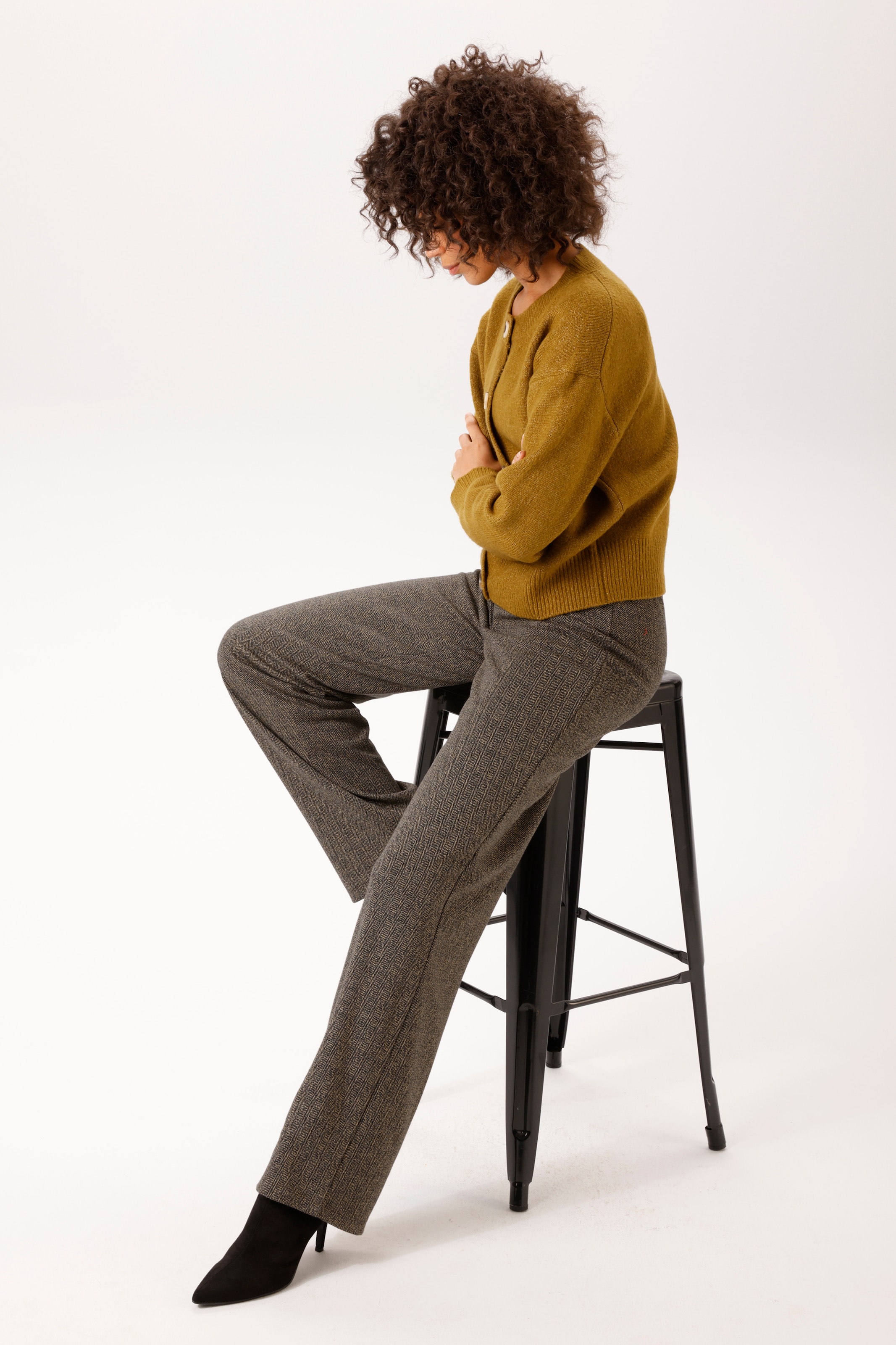 Aniston CASUAL Anzughose  im dezenten Zick-Zack-Muster - NEUE KOLLEKTION