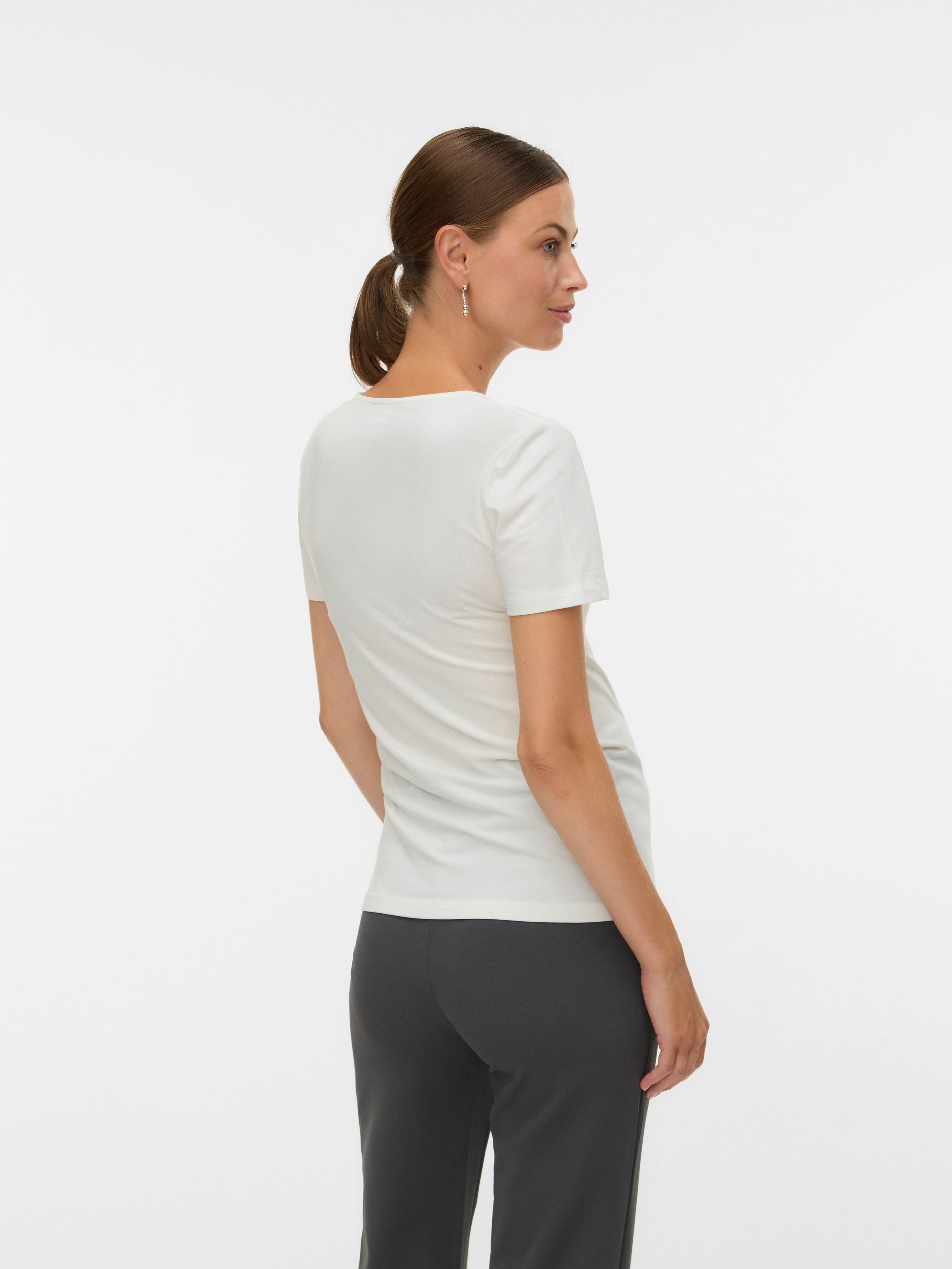 Mamalicious Umstandsshirt »MLKERRIE TESS SS JRS TOP 2F 2-P NOOS« Packung, 2 tlg. Baumwollmischung, eng anliegend