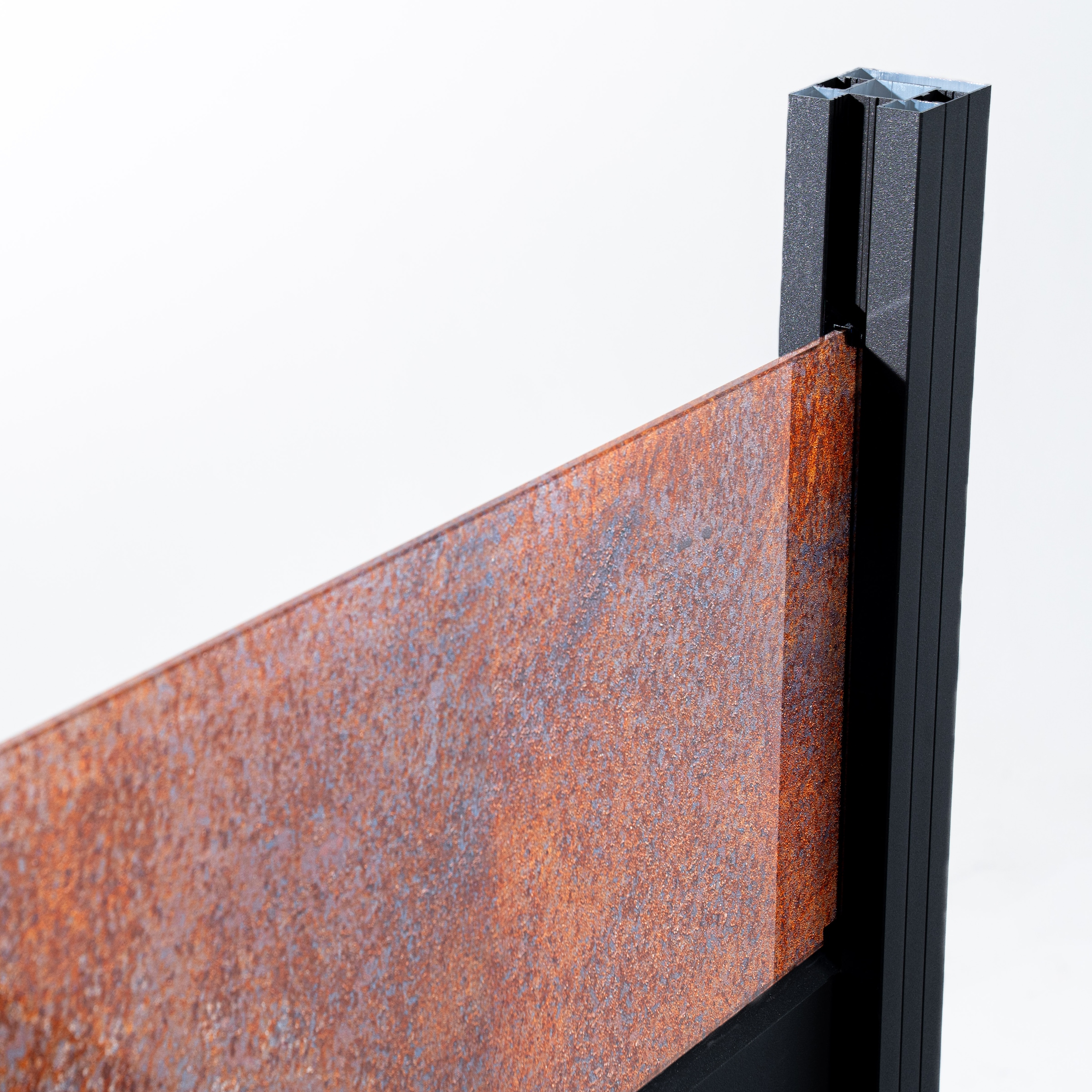 STAKET PRO Gartenzaun »Komplettzaun »Rhombus Mini« Breite 1200 mm + Cortenstahl«, Zaunhöhe 180 cm, Zaunlänge 2,484 - 3,726 m