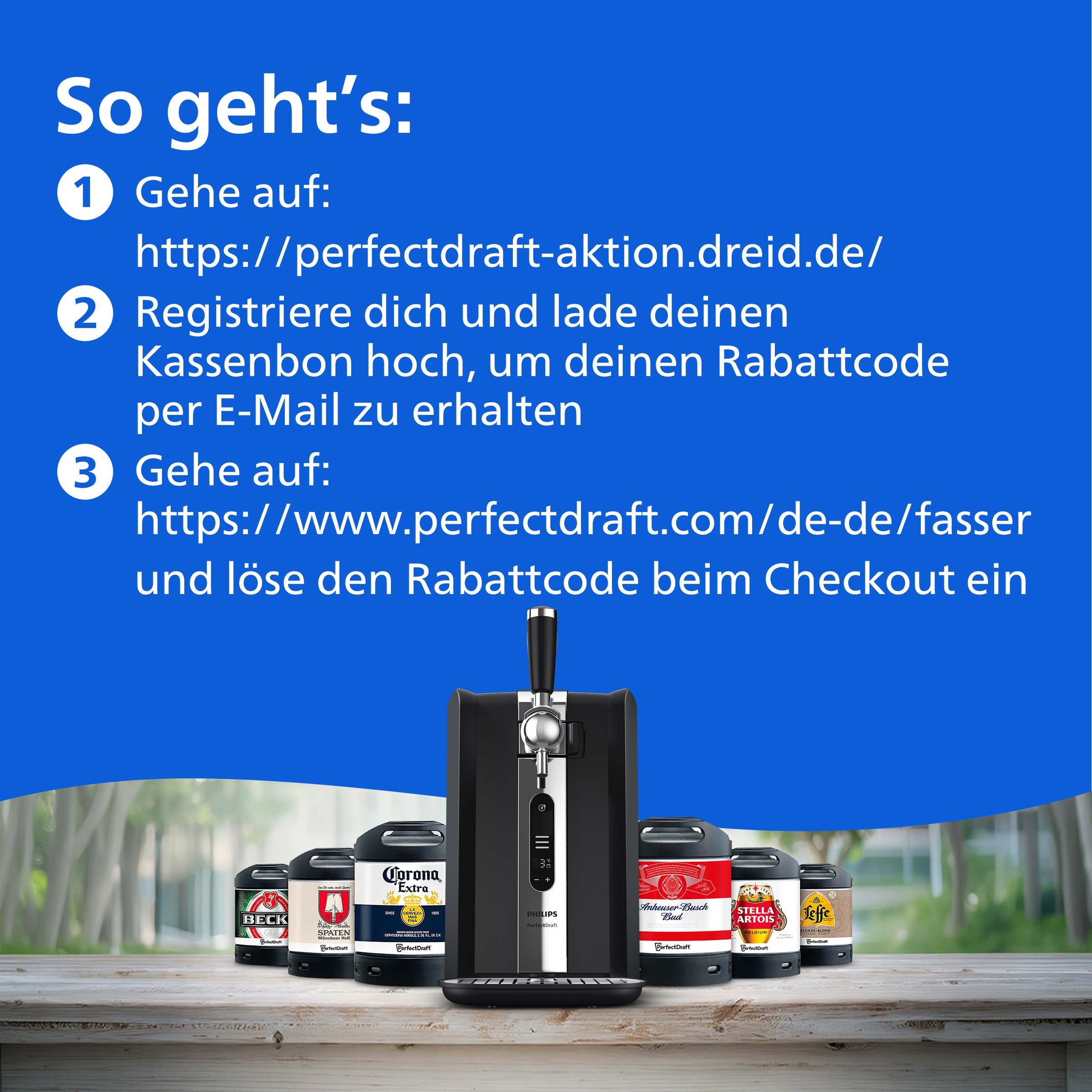 Philips Bierzapfanlage »Perfect Draft 7000 Series HD3770/90« mit Temperatureinstellungen von 0-12°C und LED-Display; Schwarz
