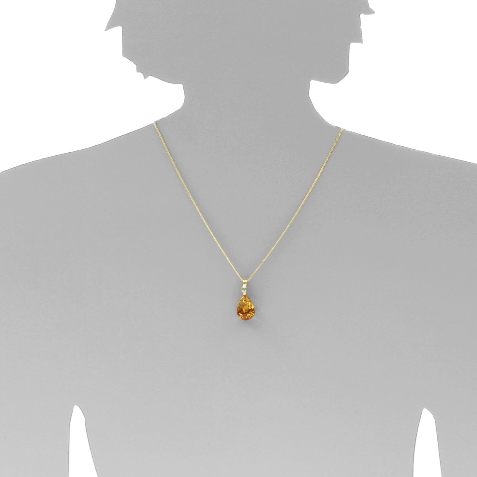 OSTSEE-SCHMUCK Kettenanhänger »Ostsee-Schmuck Anhänger Tropfen ca. 20 mm lang - Gold 333/000«, (1 tlg.)