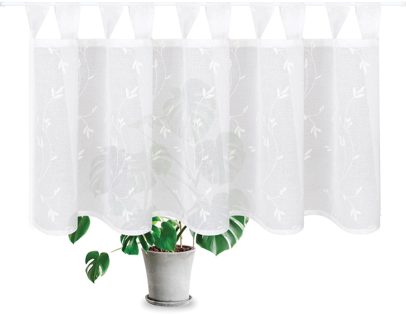 Gerster Scheibengardine »Gerdin«, (1 St.), SB-Schlaufenbistro "GERDIN", 50 cm x 145 cm (H x B)