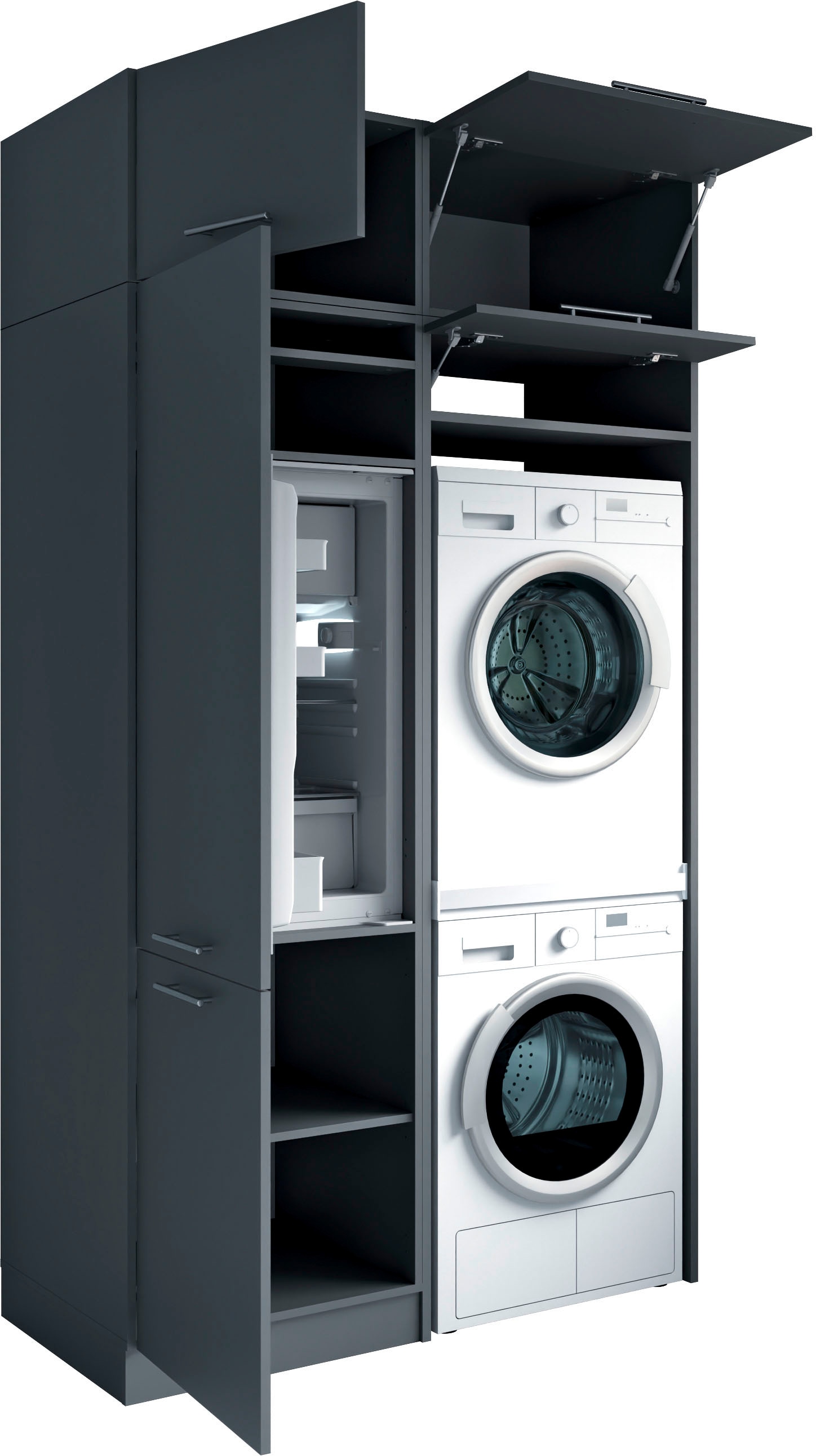 Laundreezy Mehrzweckschrank-Set »Laundreezy, 4-tlg. Mehrzweckschrank-Set B/H/T 128/238/68 cm« 4 Stk. tlg.