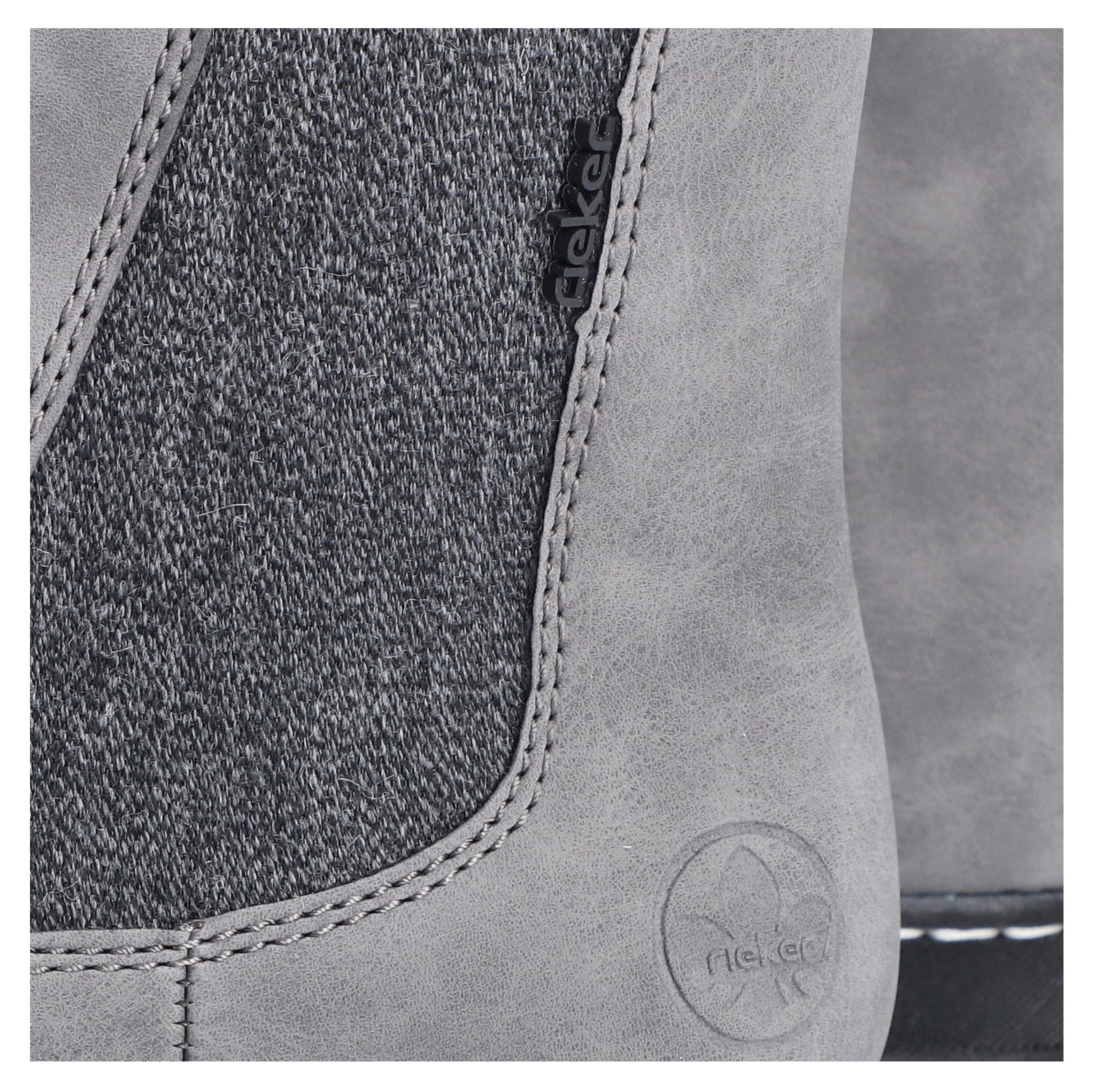 Rieker Chelseaboots, Winterstiefelette, Winterboots, Blockabsatz, mit Stretcheinsatz