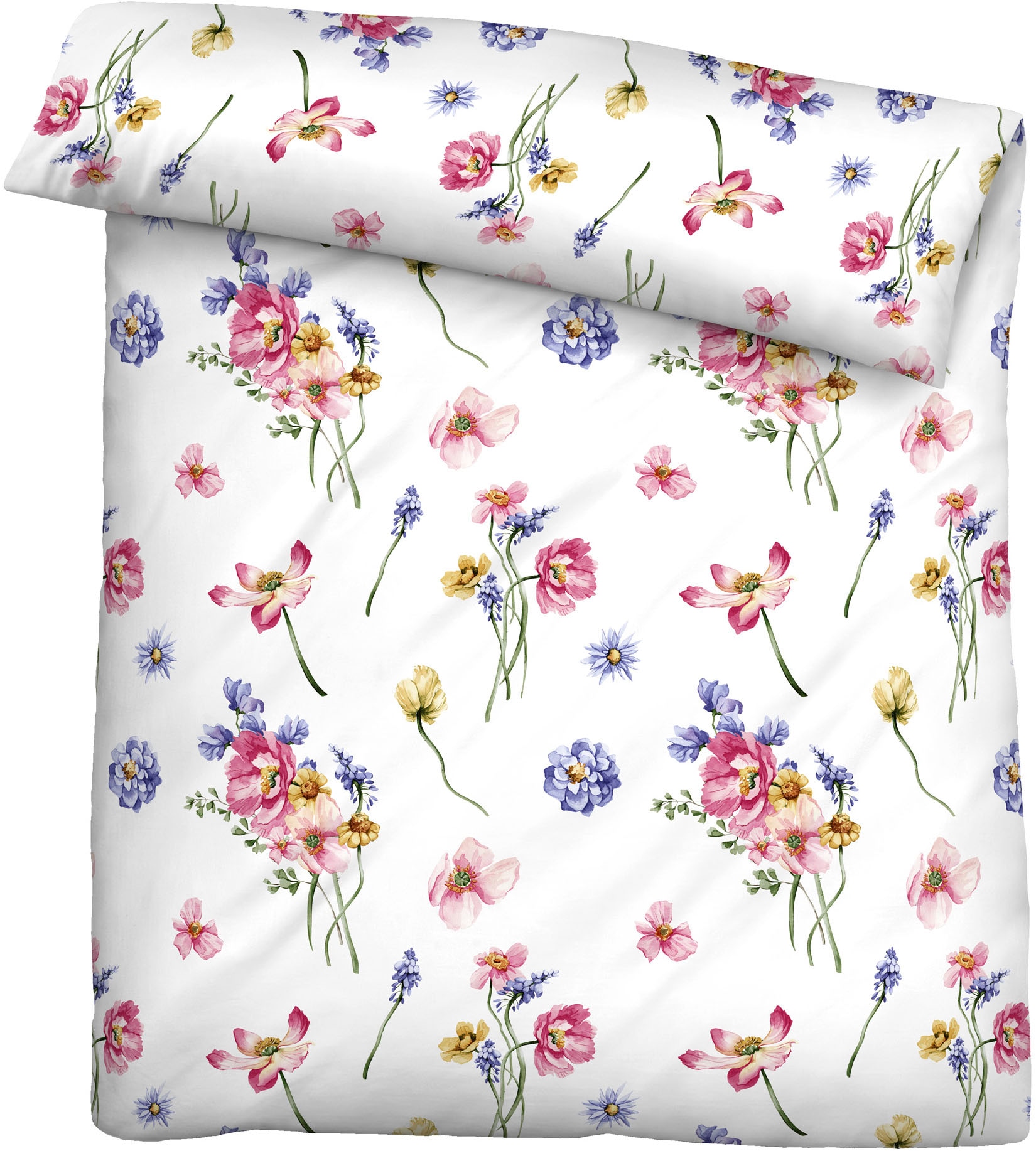 Biberna Bettwäsche »26319« 2 absolut bügelfrei, 100% Baumwolle, mit Reißverschluss, ganzjährig