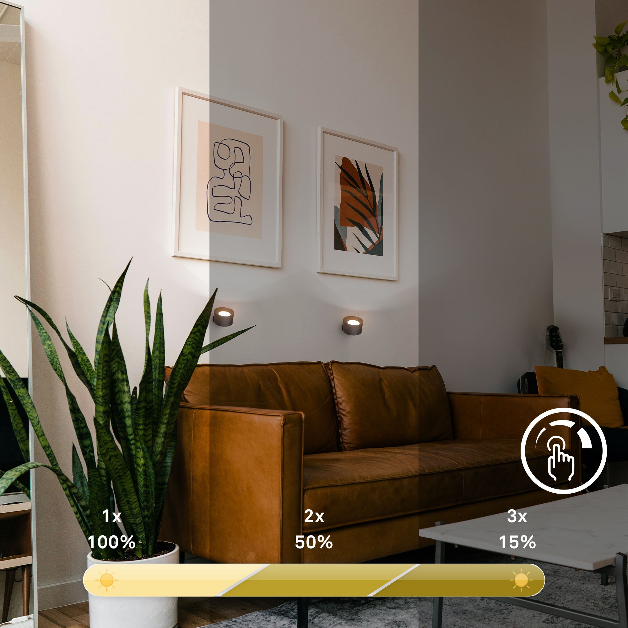 B.K.Licht LED Wandleuchte »BKL1597 Magnetische Akku Wandlampe, 3-Stufen Dimmer, mit USB-C«, 1 flammig, Leuchtmittel LED-Modul | LED fest integriert, CCT-Funktion, 150Lm, 2W, 14h Leuchtdauer, 4,5 x 8 x 9,5 cm, Schwarz