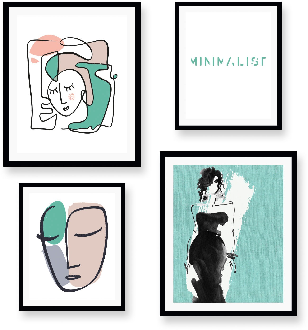 queence Bild »Minimalist«, Abstrakt-Schwarz-Weiß-Fashion-Mode-Magazincover- günstig online kaufen
