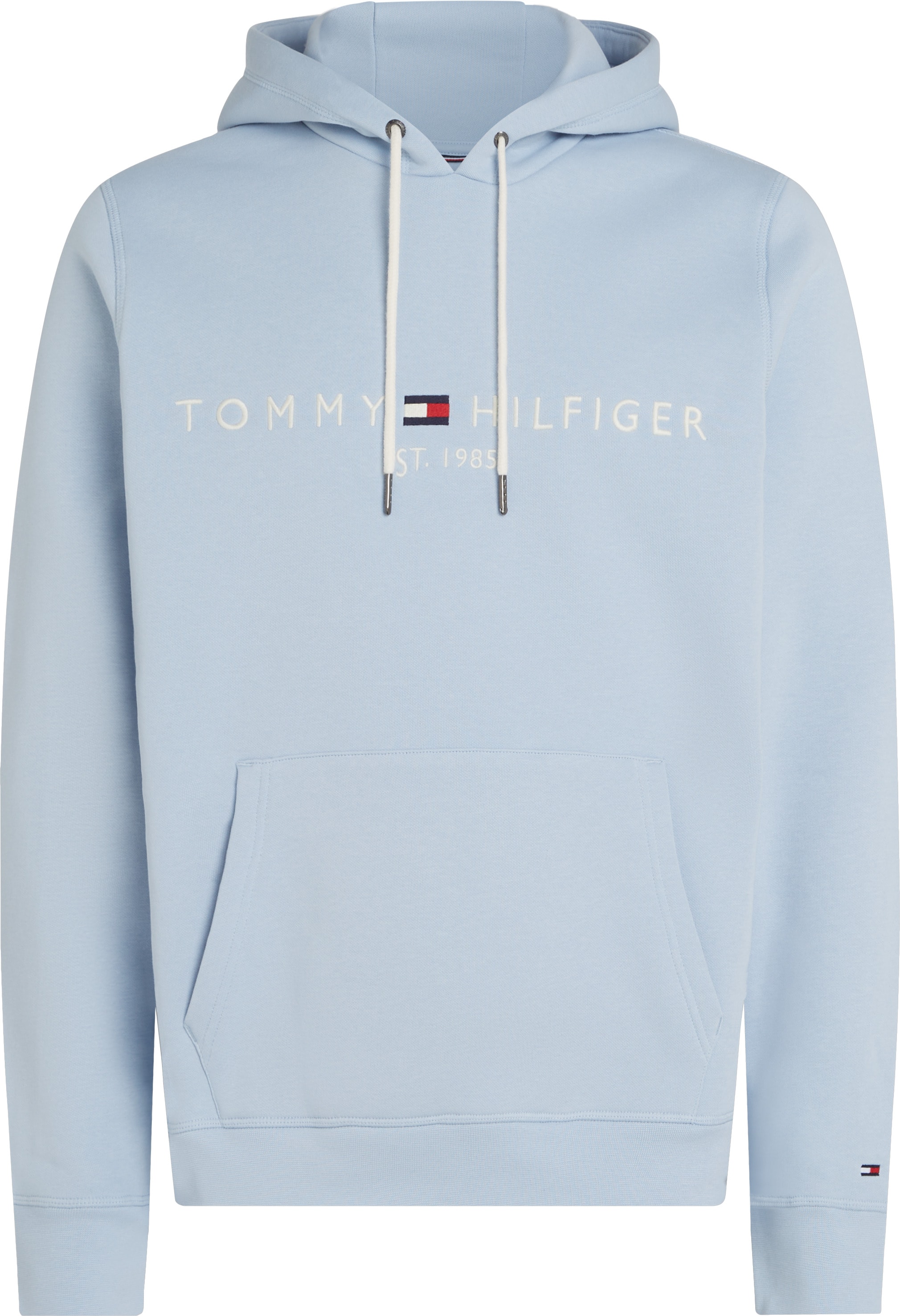 Tommy Hilfiger Kapuzensweatshirt »TOMMY LOGO HOODY mit Kapuze und Kängurutasche«, unifarben, casual, regular fit, Baumwollmix, Kapuze