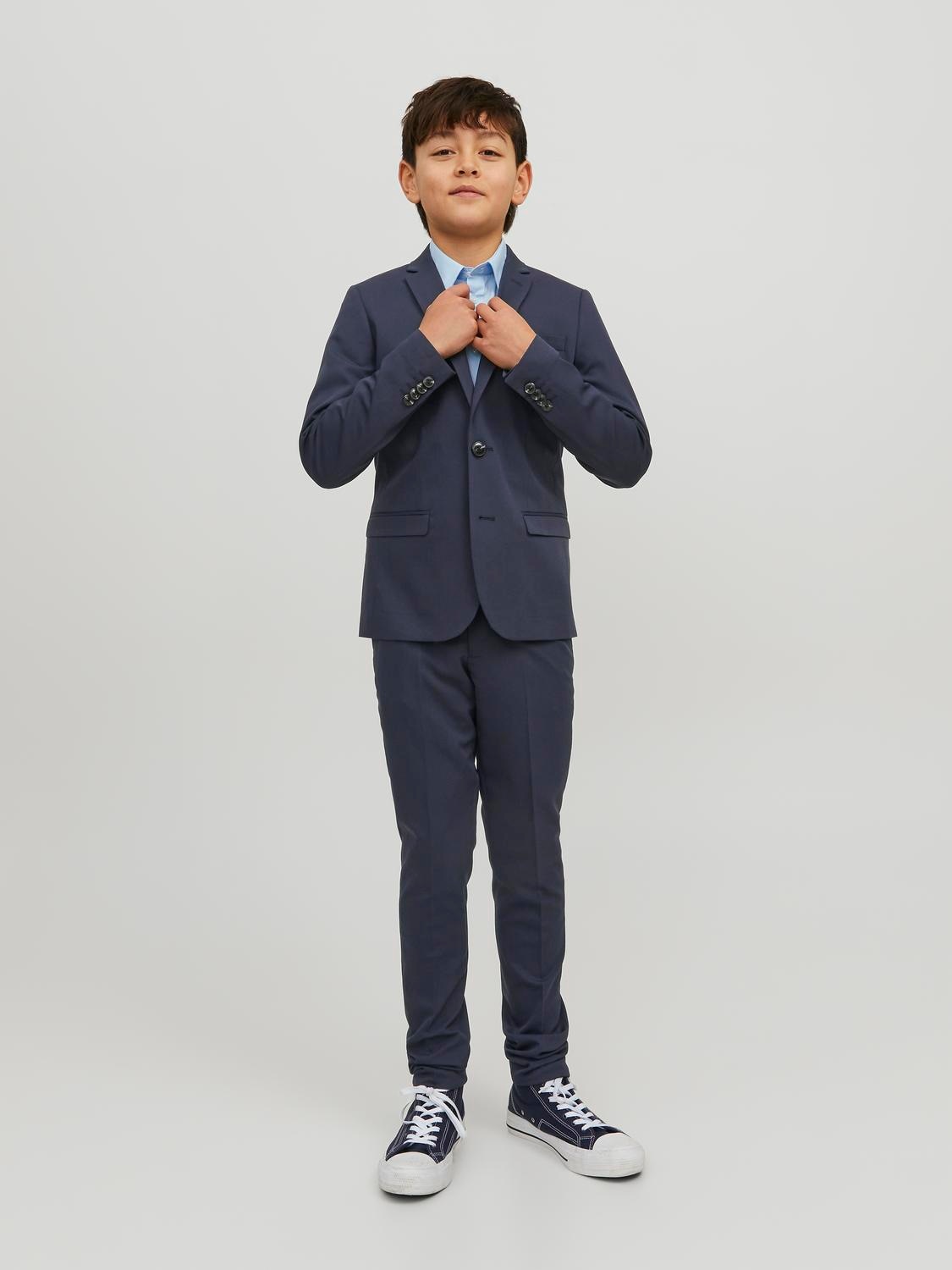 Jack & Jones Junior Sakko »JPRSOLAR stylisch, elastisch, pflegeleicht« unifarben, modisch, slim fit, Reverskragen