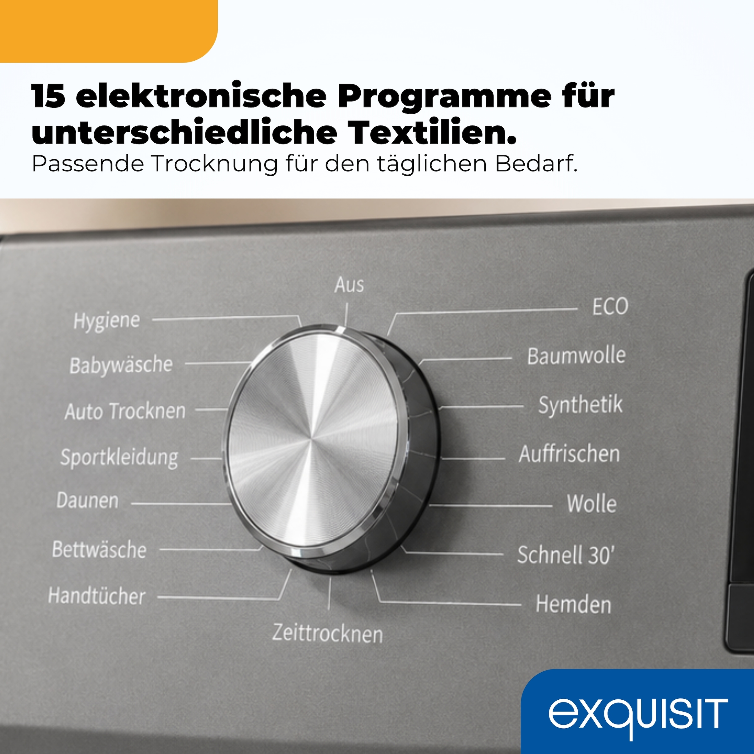 exquisit Wärmepumpentrockner »TWP703-010D« Wärmepumpentechnologie für weniger Energieverbrauch, sehr sparsam