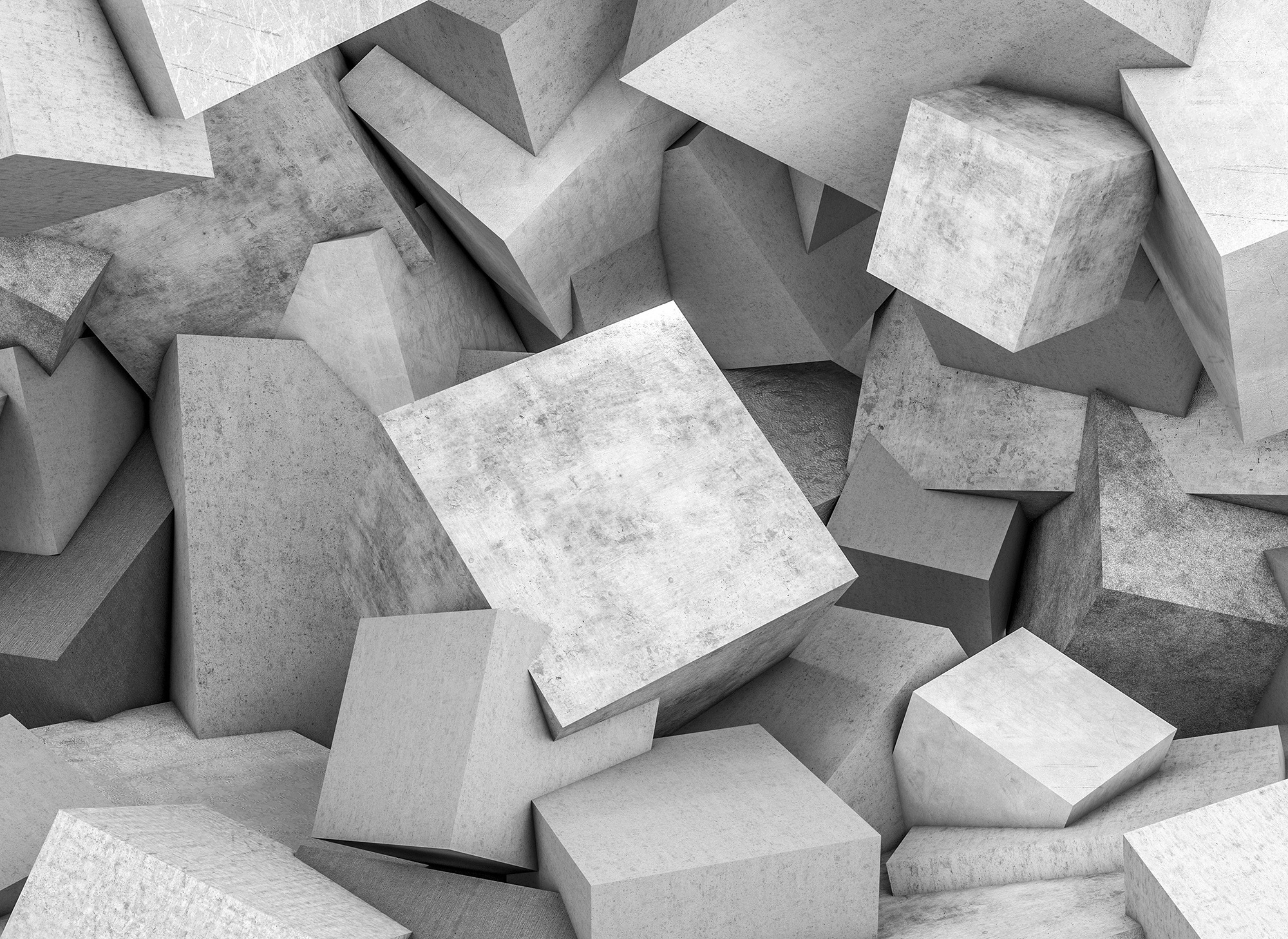 living walls Fototapete »Designwalls Concrete Blocks 1« glatt Vlies, Wand, günstig online kaufen