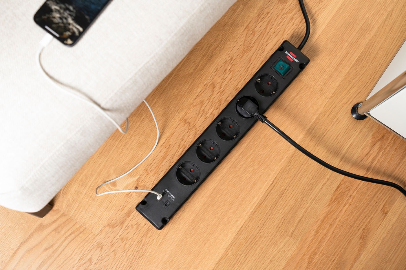 Brennenstuhl Steckdosenleiste »Bremounta Steckdosenleiste mit 2 USB C-Ladebuchsen« 7-fach (Ein- / Ausschalter | USB-Anschluss Kabellänge 3 m)