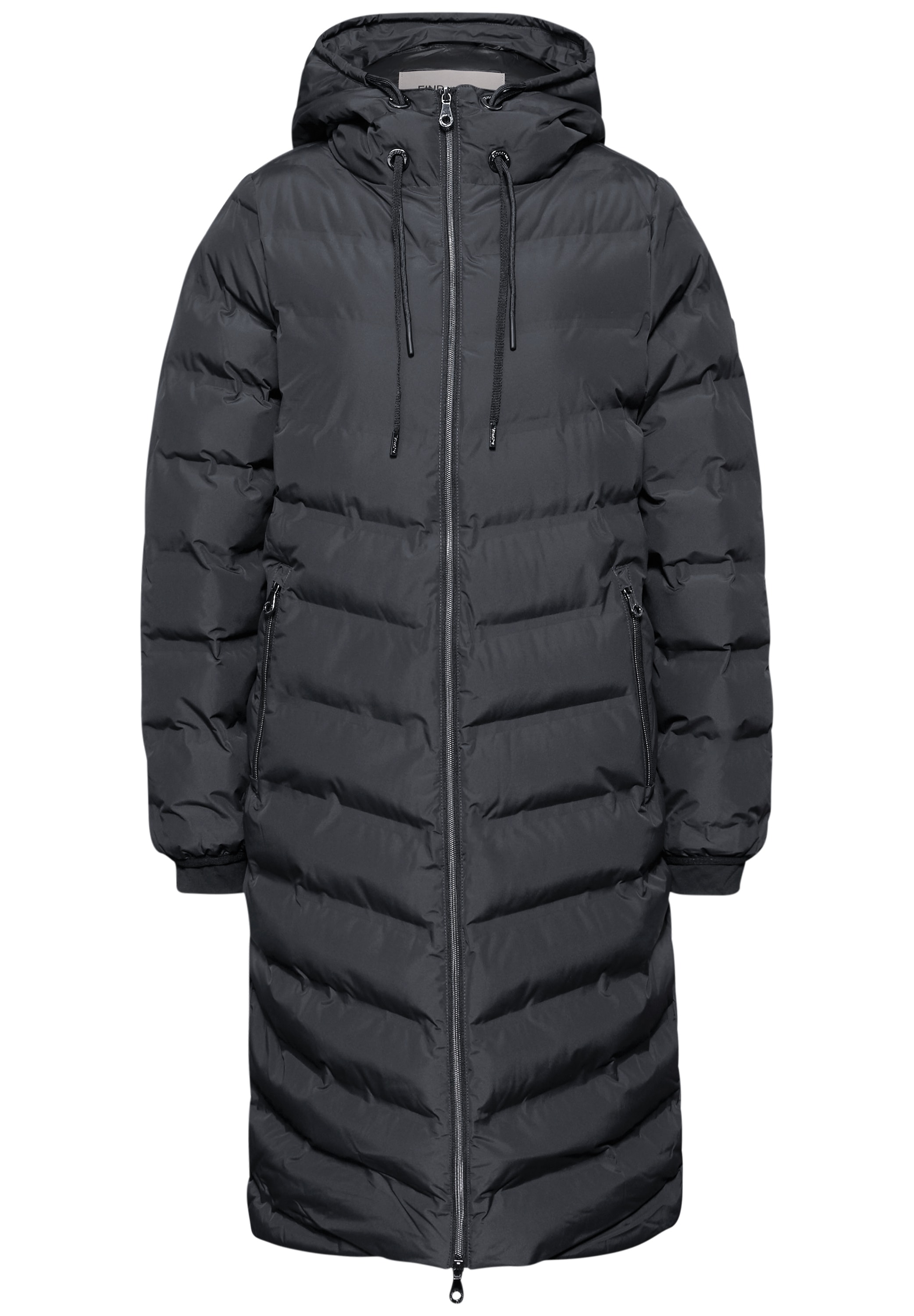 STREET ONE Steppjacke mit Kapuze Damenmantel mit Kapuze und geklebten Nähten