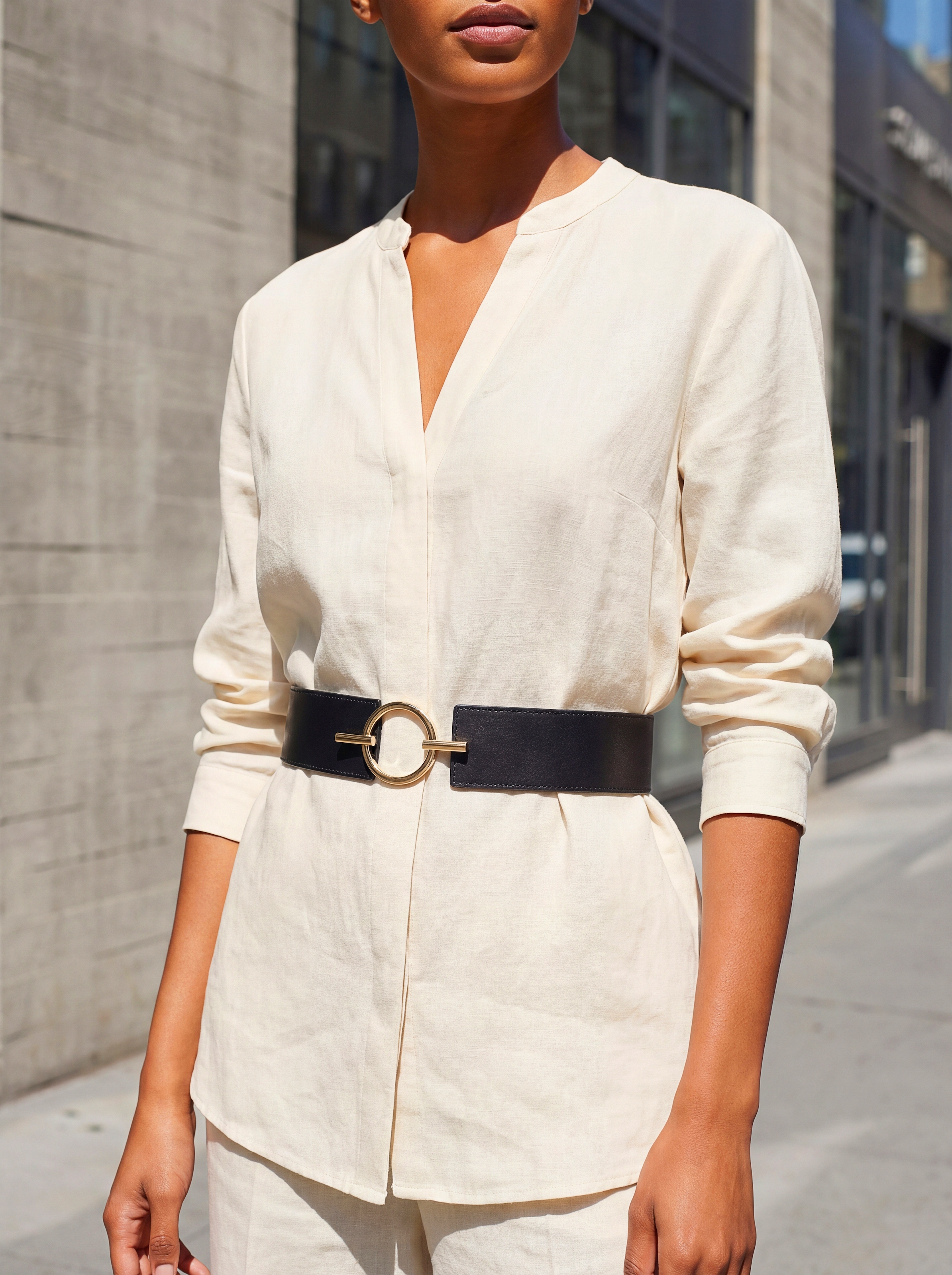 LASCANA Taillengürtel »Stretchgürtel« mit Ring-Detail, Bauchgürtel, Shaping-Effekt, für Kleid & Overall