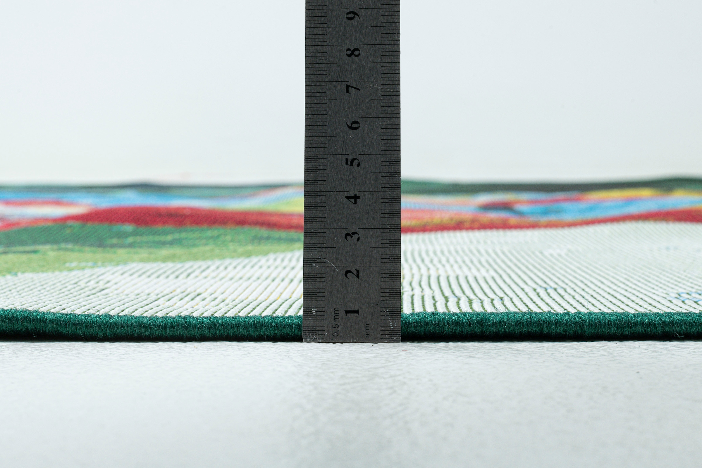 Sansibar Teppich »Rantum Beach SA-024« rechteckig 5 mm Höhe Flachgewebe, modernes Design, Motiv Surfboard, In- & Outdoor geeignet