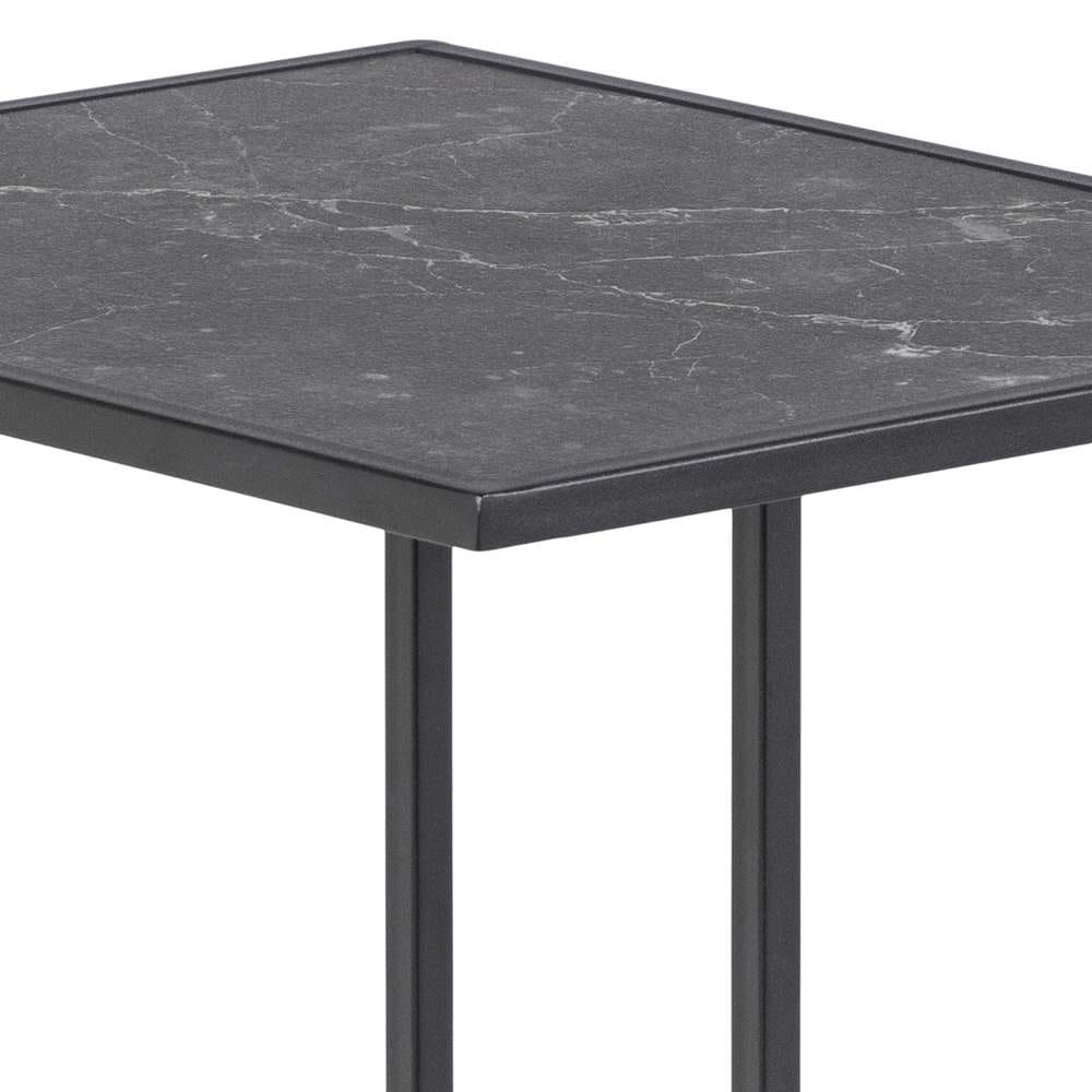 ACTONA GROUP Beistelltisch »Infinity«, Ecktisch, Tischplatte in Marmoroptik, Metallgestell, H: 63 cm