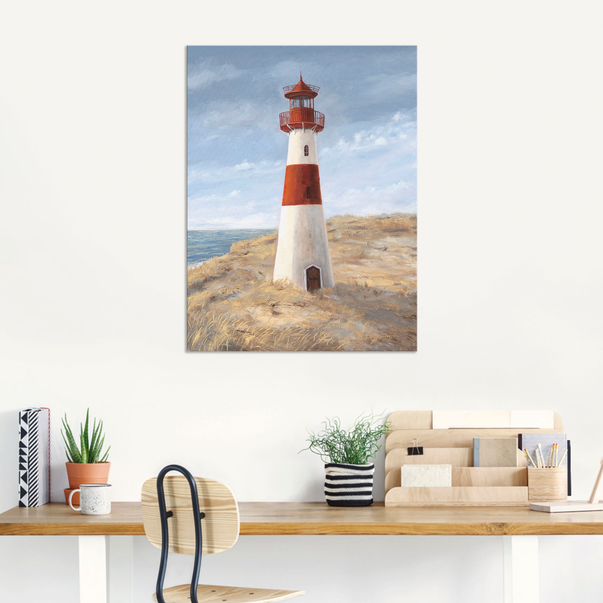 Artland Wandbild »Leuchtturm I«, Gebäude, (1 St.), als Alubild, Outdoorbild, Leinwandbild, Wandaufkleber, versch. Größen