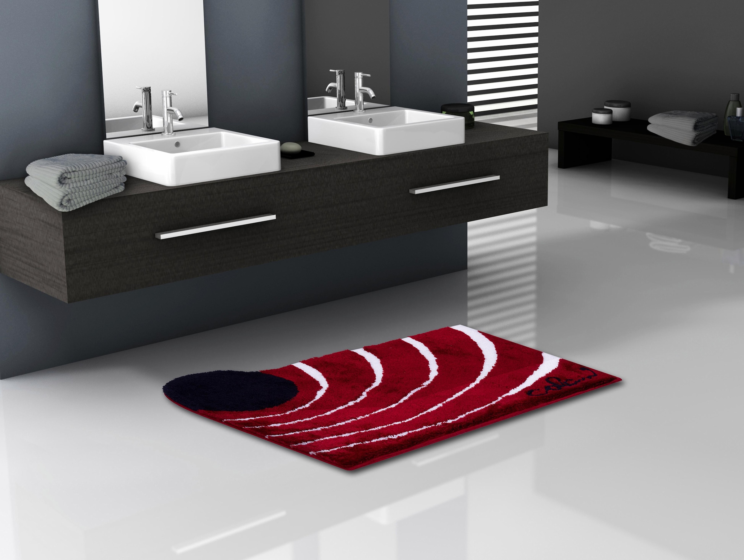 Colani Badematte "Colani 2" Höhe 24 mm rutschhemmend beschichtet fußbodenhe günstig online kaufen