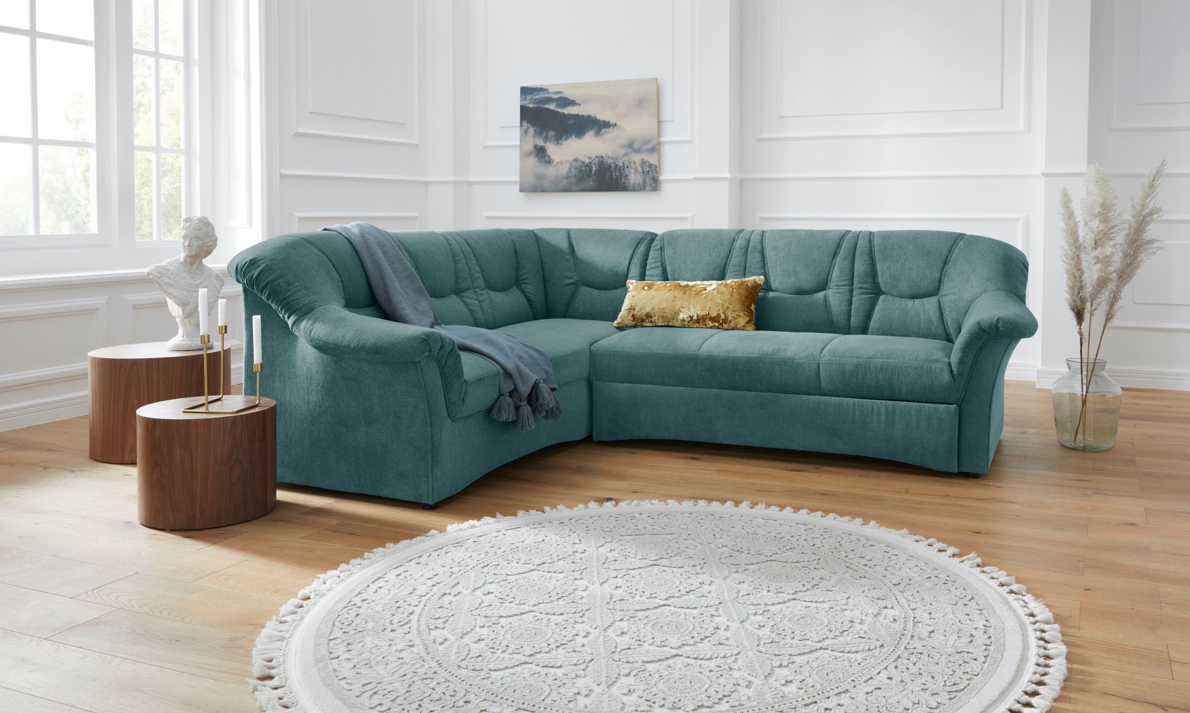 DOMO collection Ecksofa »Sarafina zeitlos und komfortabel, optional mit Fed günstig online kaufen