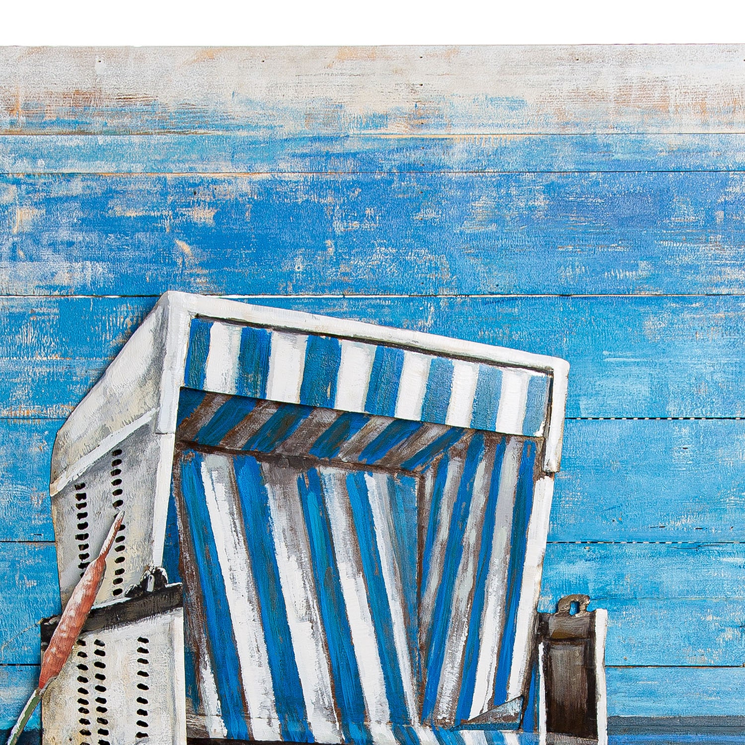 GILDE Leinwandbild »Bild quadratisch Strandkorb« Strandbilder 1 Stk. tlg.