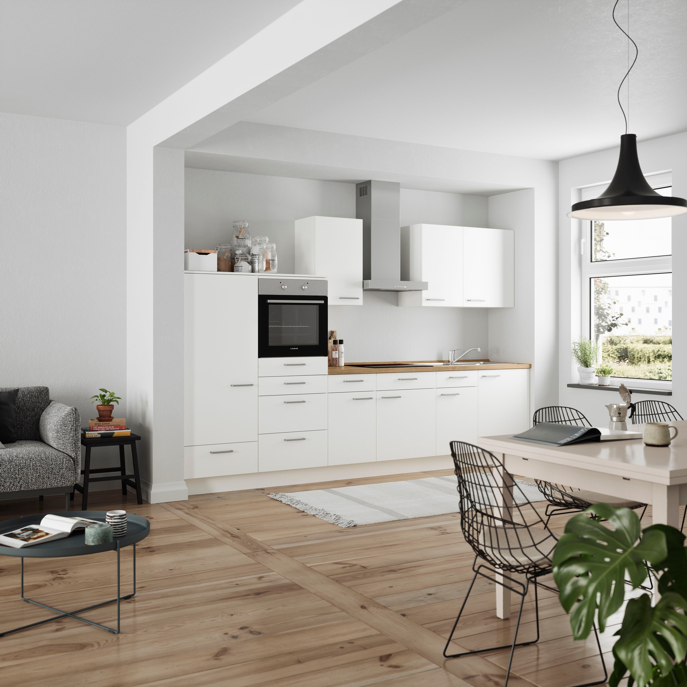 nobilia® Küchenzeile »"Touch I"«, vormontiert, Ausrichtung wählbar, Breite 330 cm, wahlw. mit E-Geräten